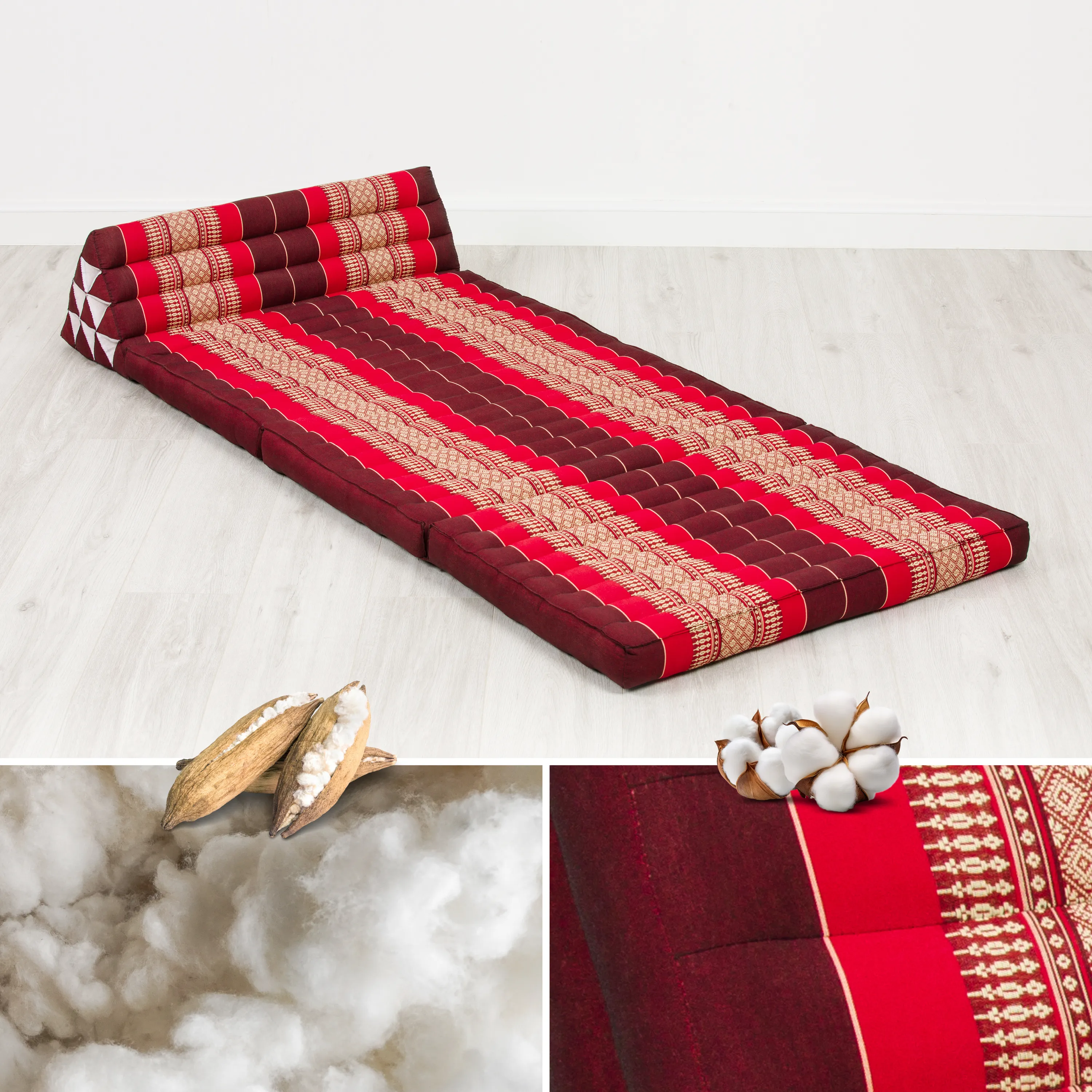 Coussin thaï en kapok largeur XXL