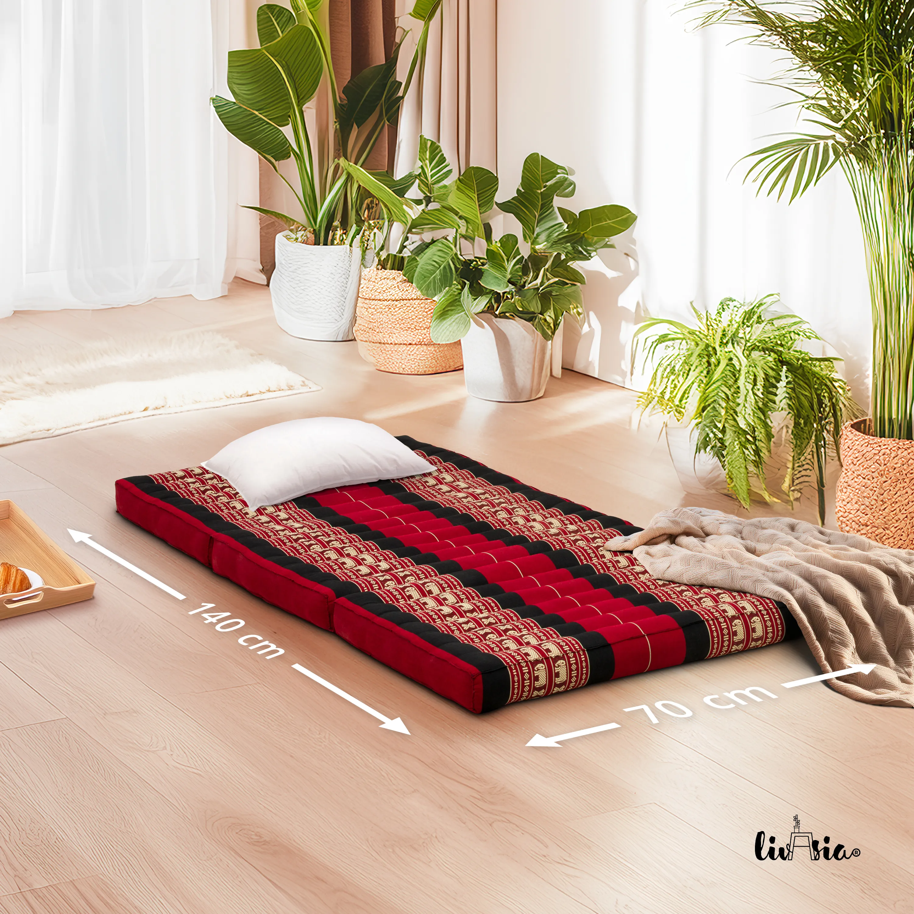 Matelas pliable pour enfant en kapok, 70 cm de large