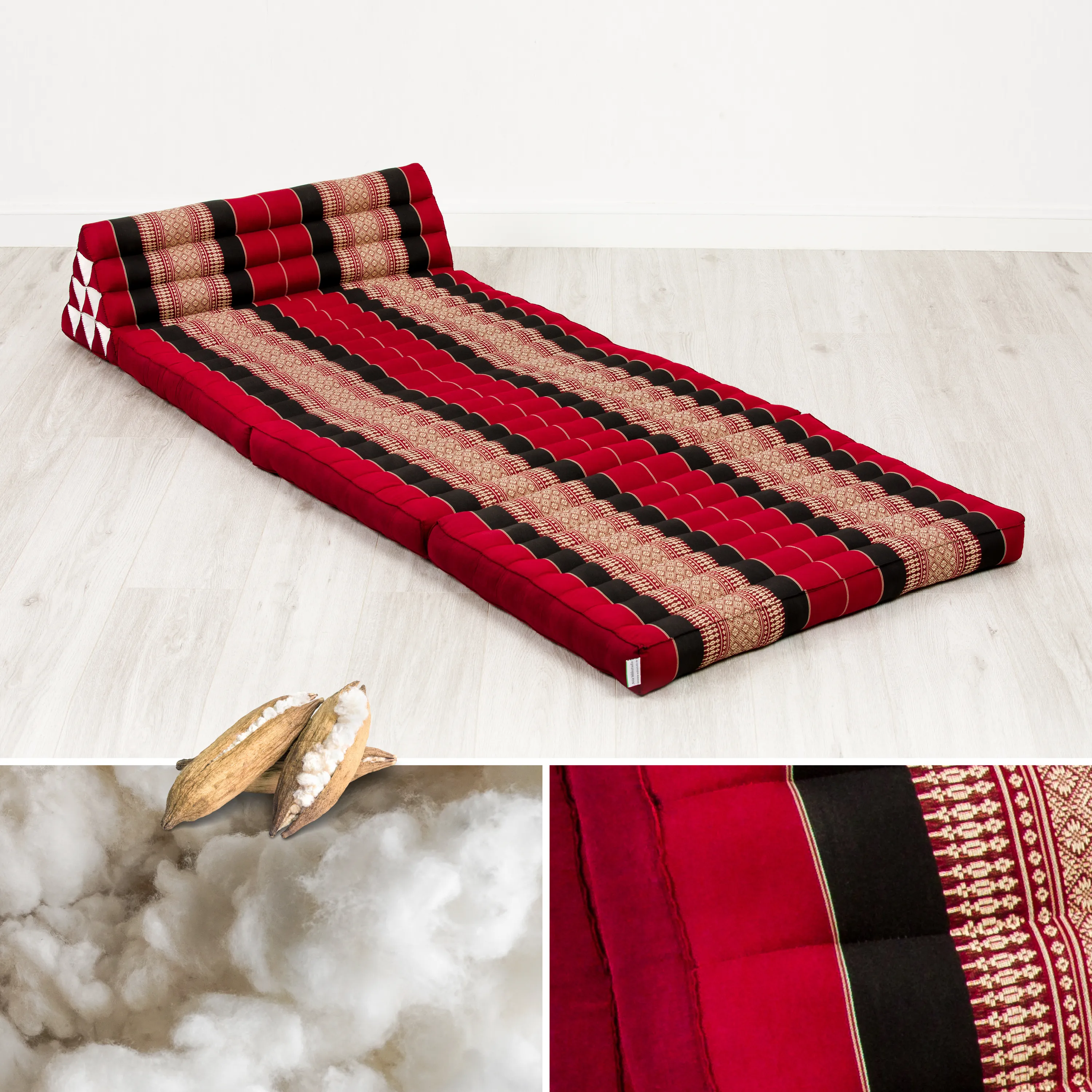 Coussin thaï en kapok largeur XXL