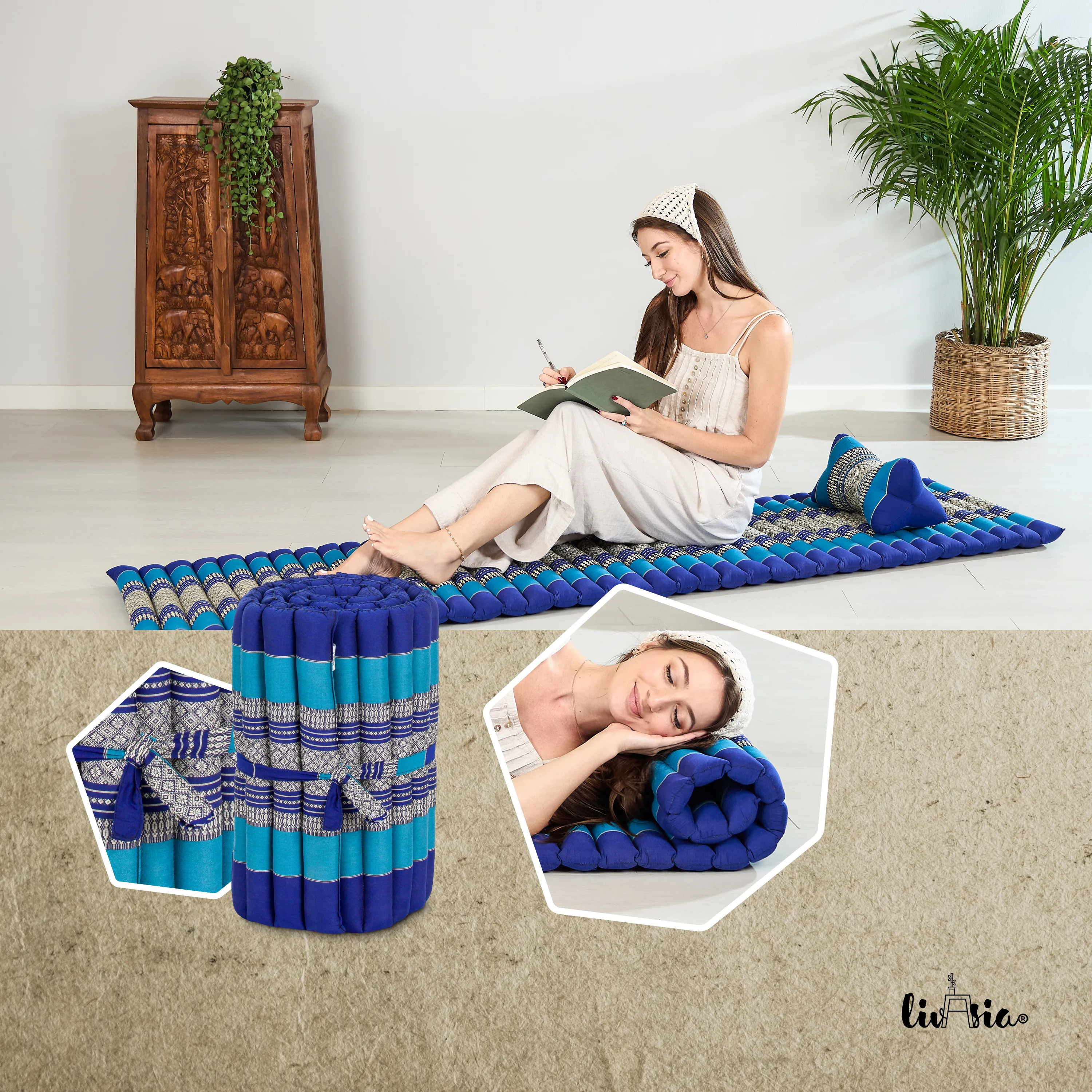 Tapis enroulable en kapok, 50 cm de large