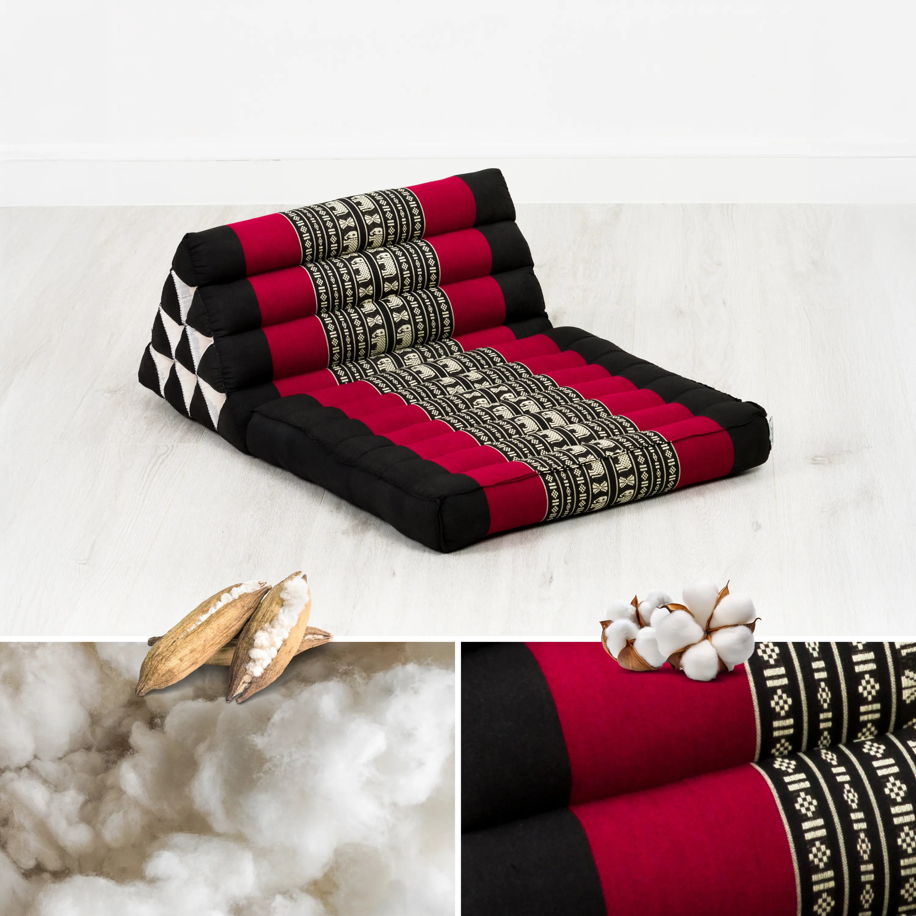 Coussin thaï avec matelas 1 partie en kapok