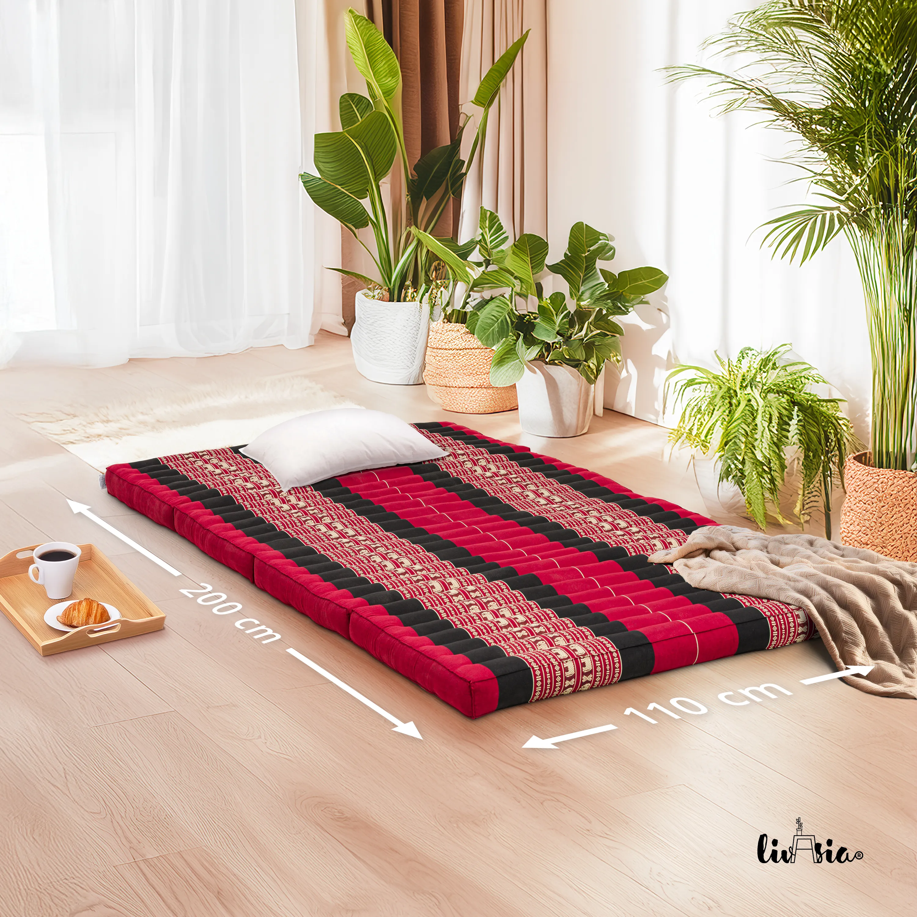 Matelas pliable en kapok, 110 cm de large, Classic