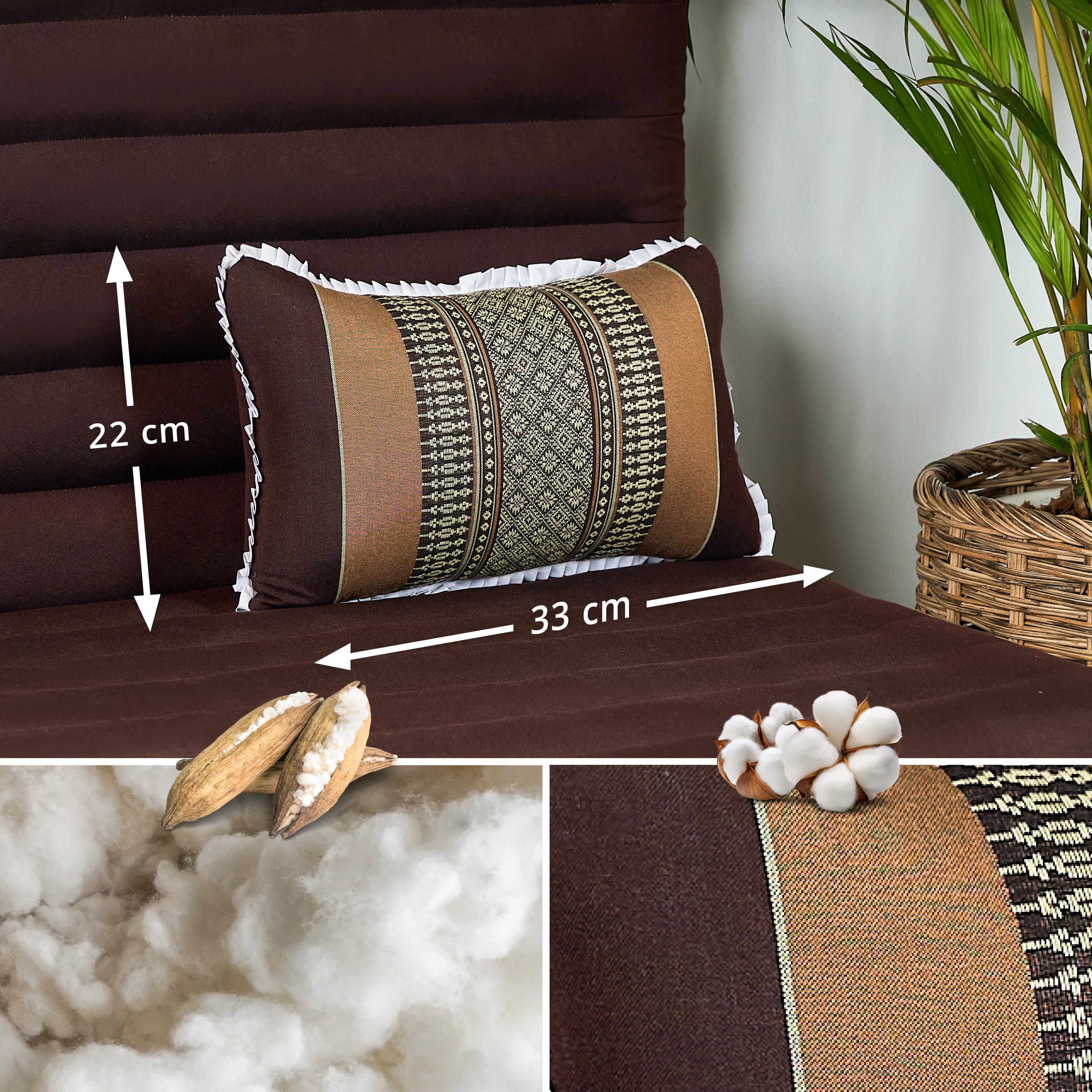 Coussin décoratif en kapok