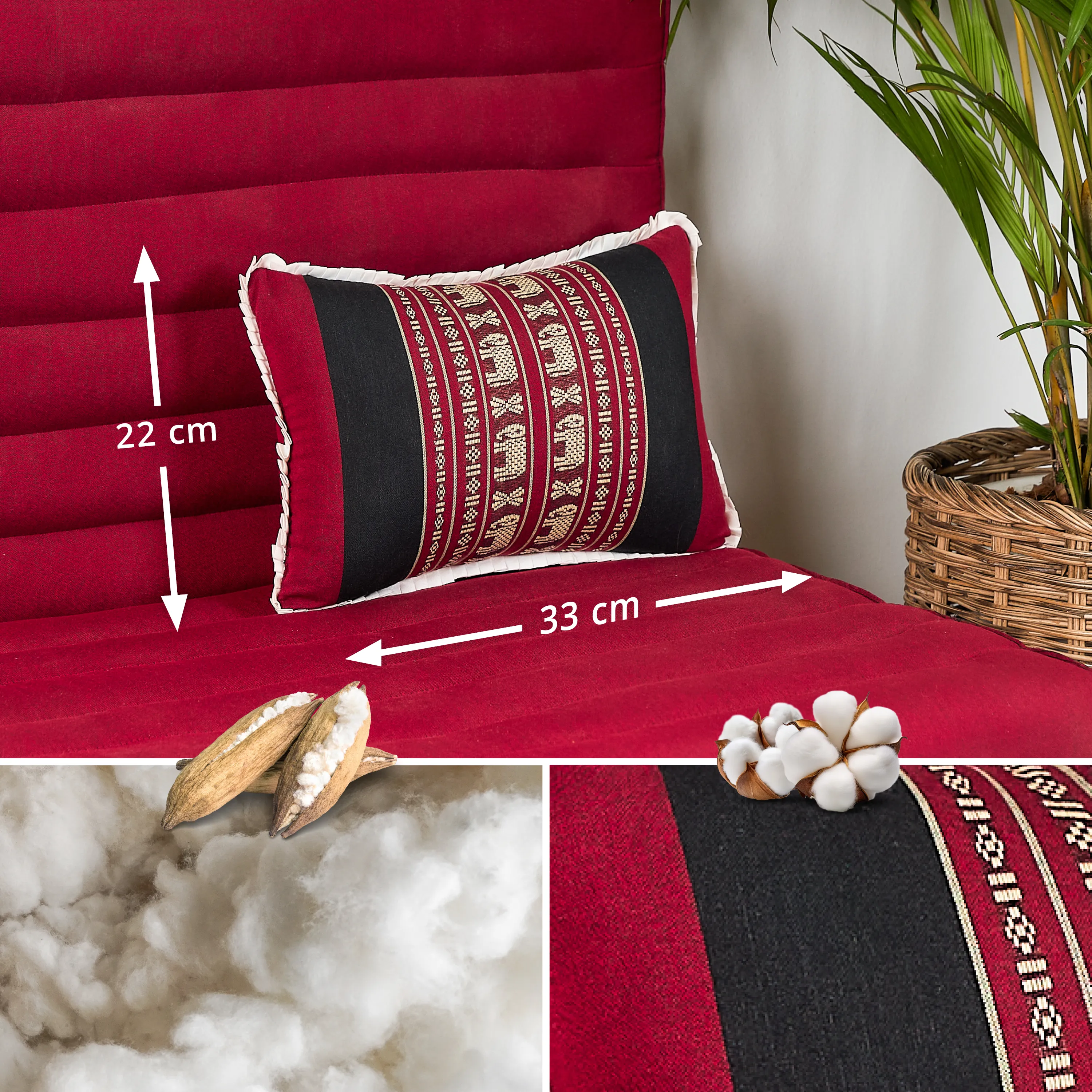 Coussin décoratif en kapok