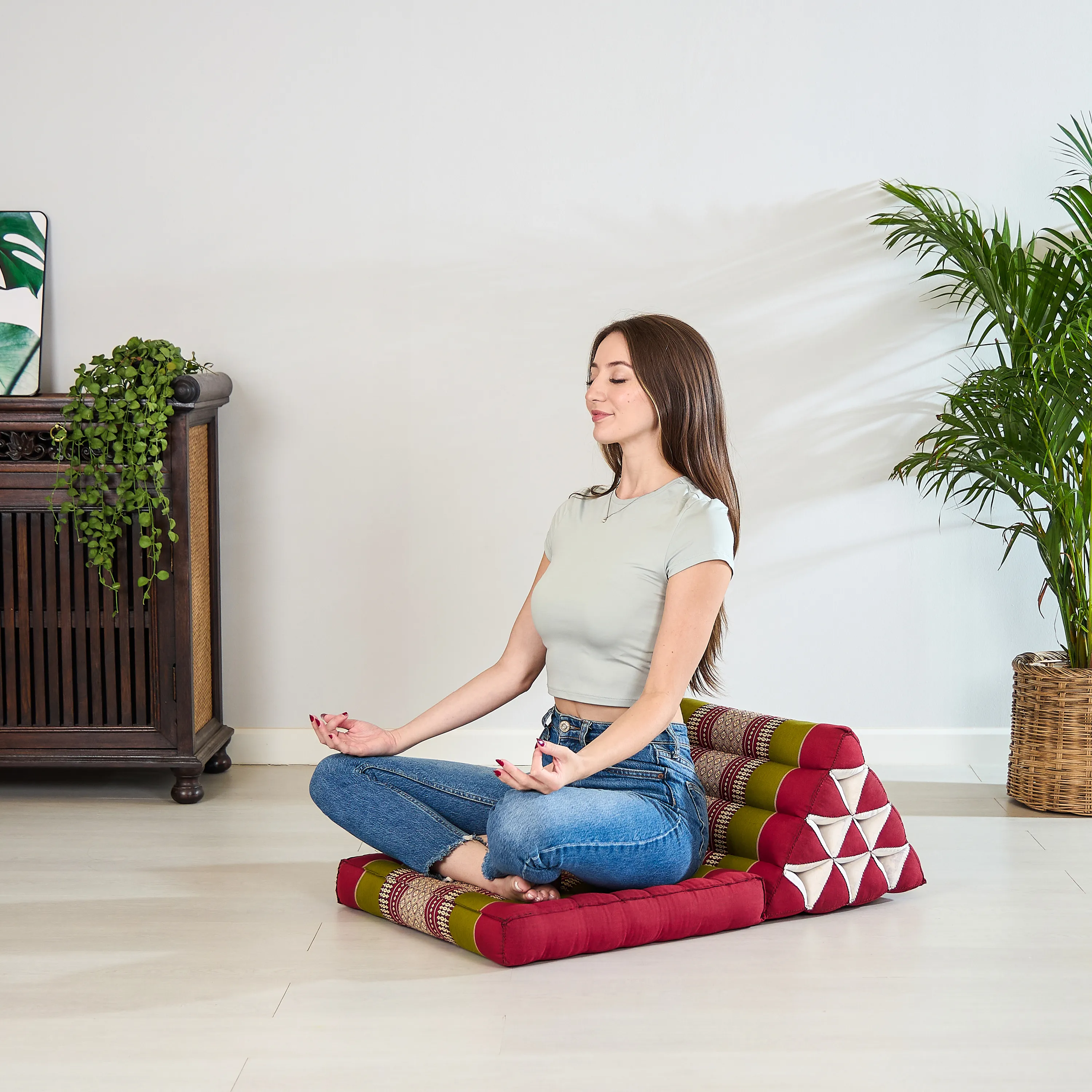 Coussin thaï avec matelas 1 partie en kapok