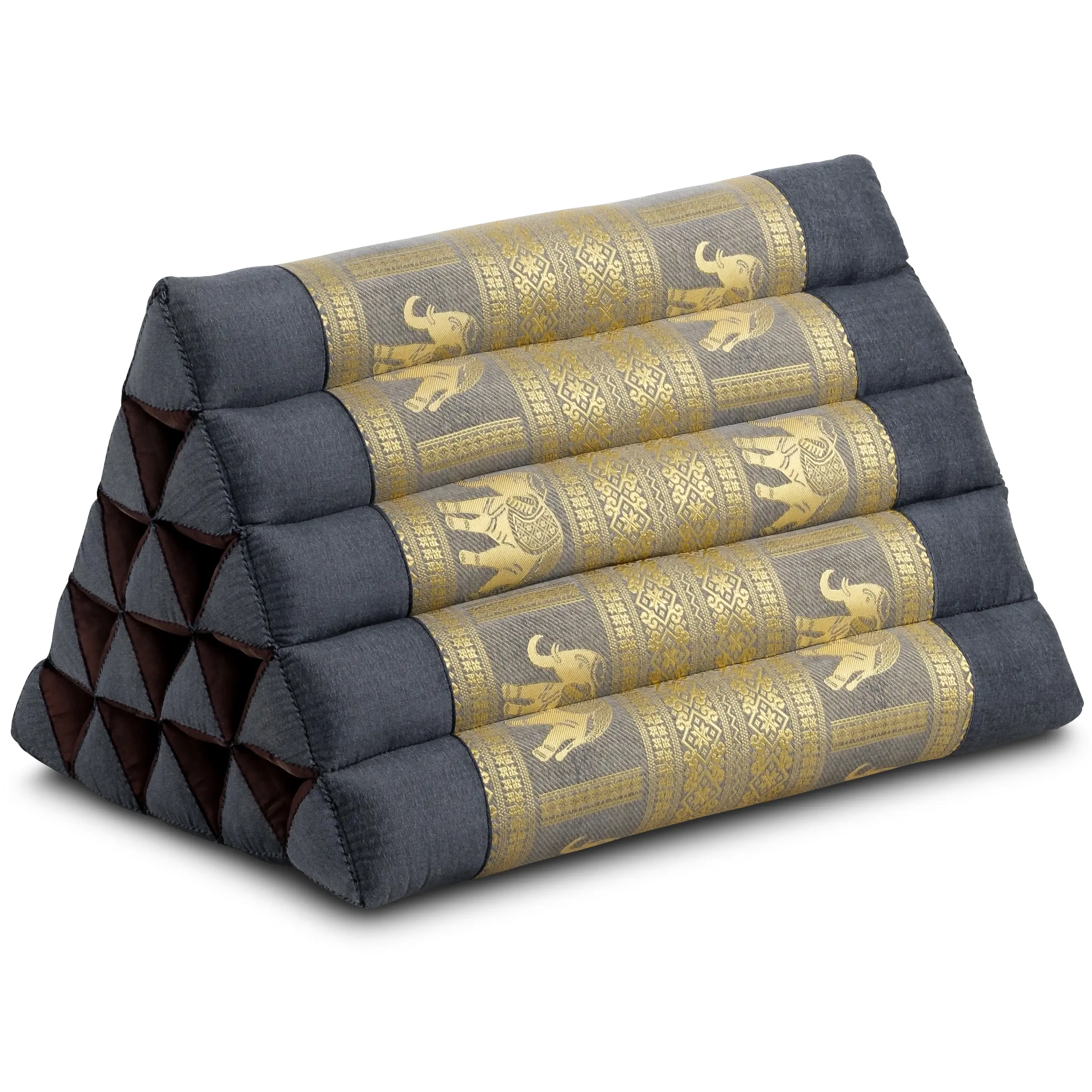 Coussin Thaï 3 Blocs Livasia - 175x50x8cm - Rembourrage Kapok Naturel - Fait Main - Couleur Bordeaux
