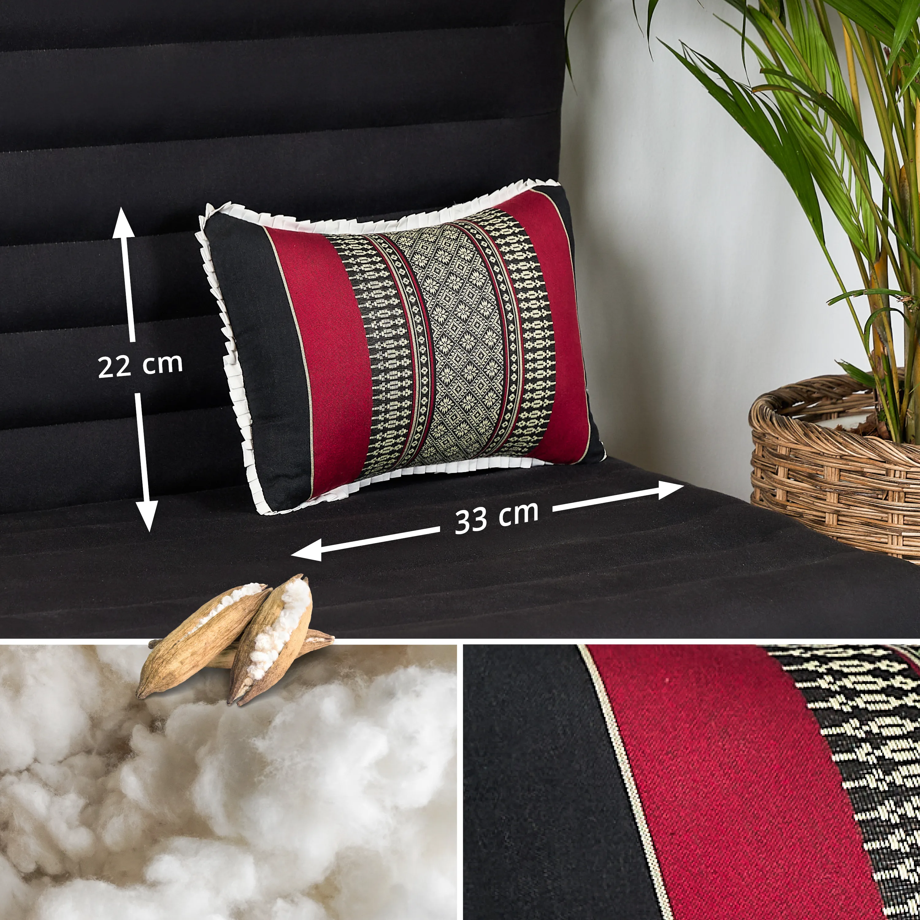 Coussin décoratif en kapok