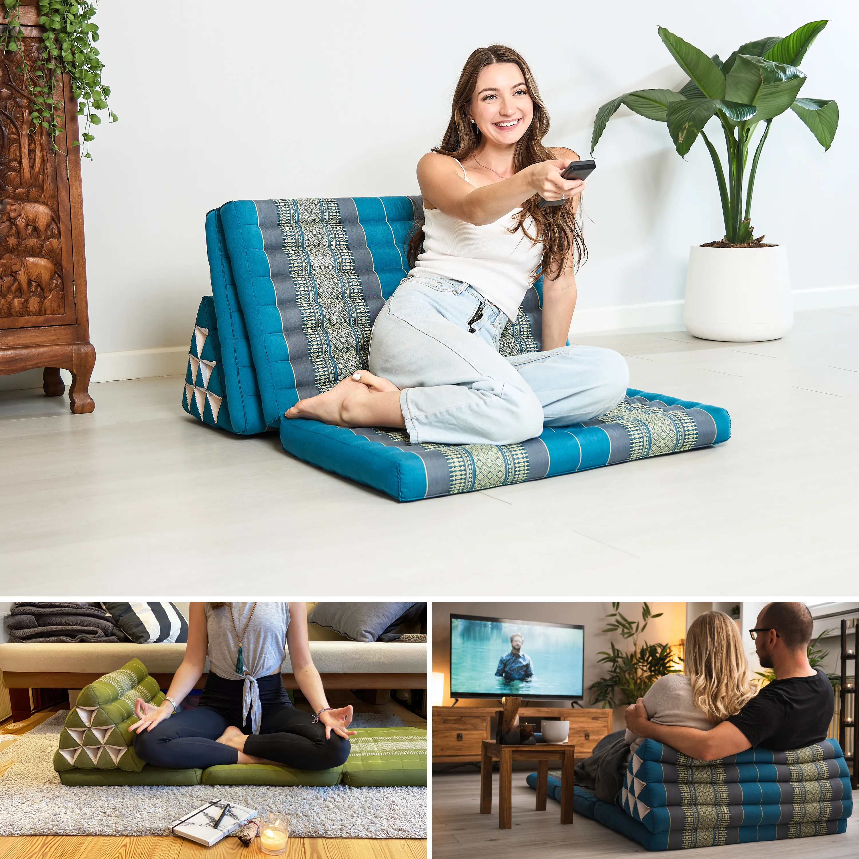 Coussin thaï en kapok largeur XXL