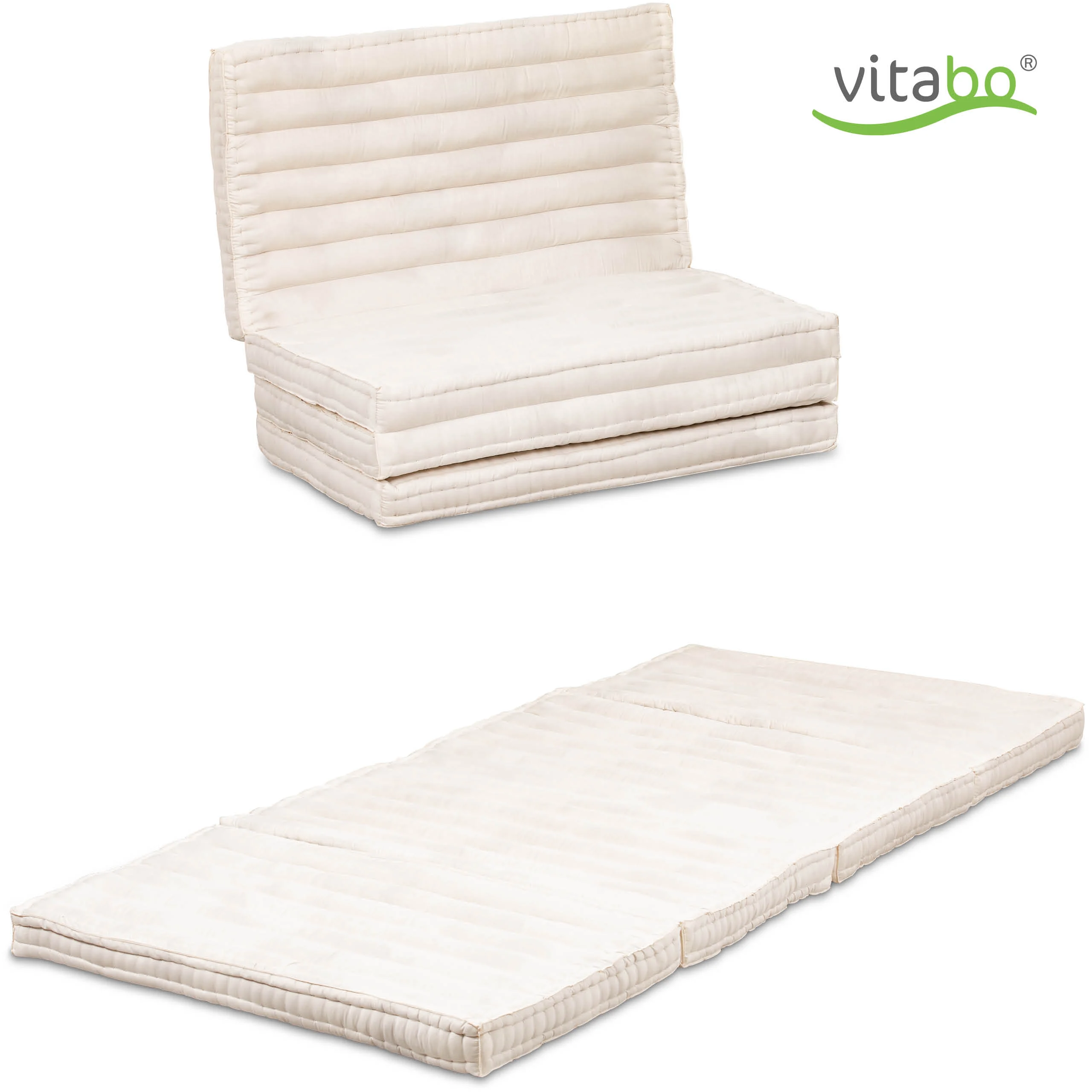 Klappmatratze_Kapok_200x90_1_00780 Matelas pliable en kapok, 90 cm de large, Basic