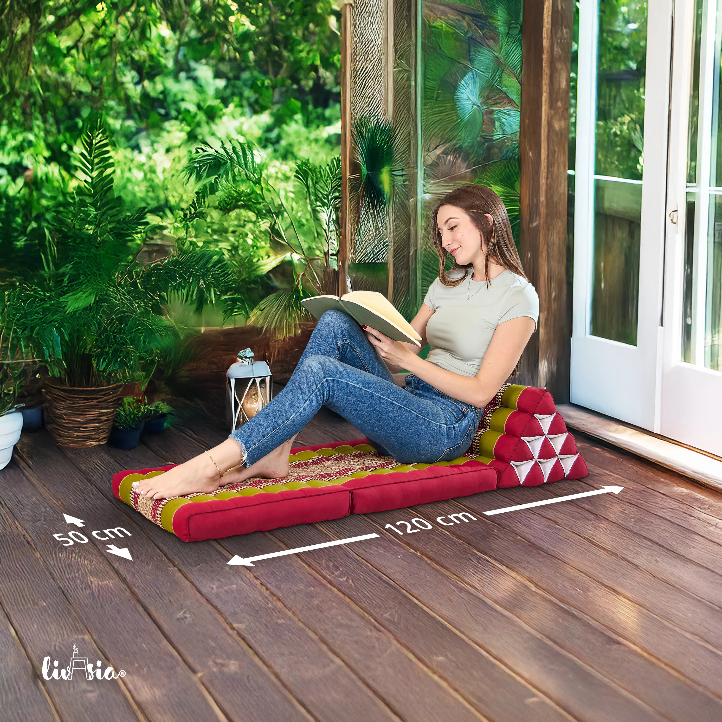 Coussin thaï avec matelas 2 parties en kapok