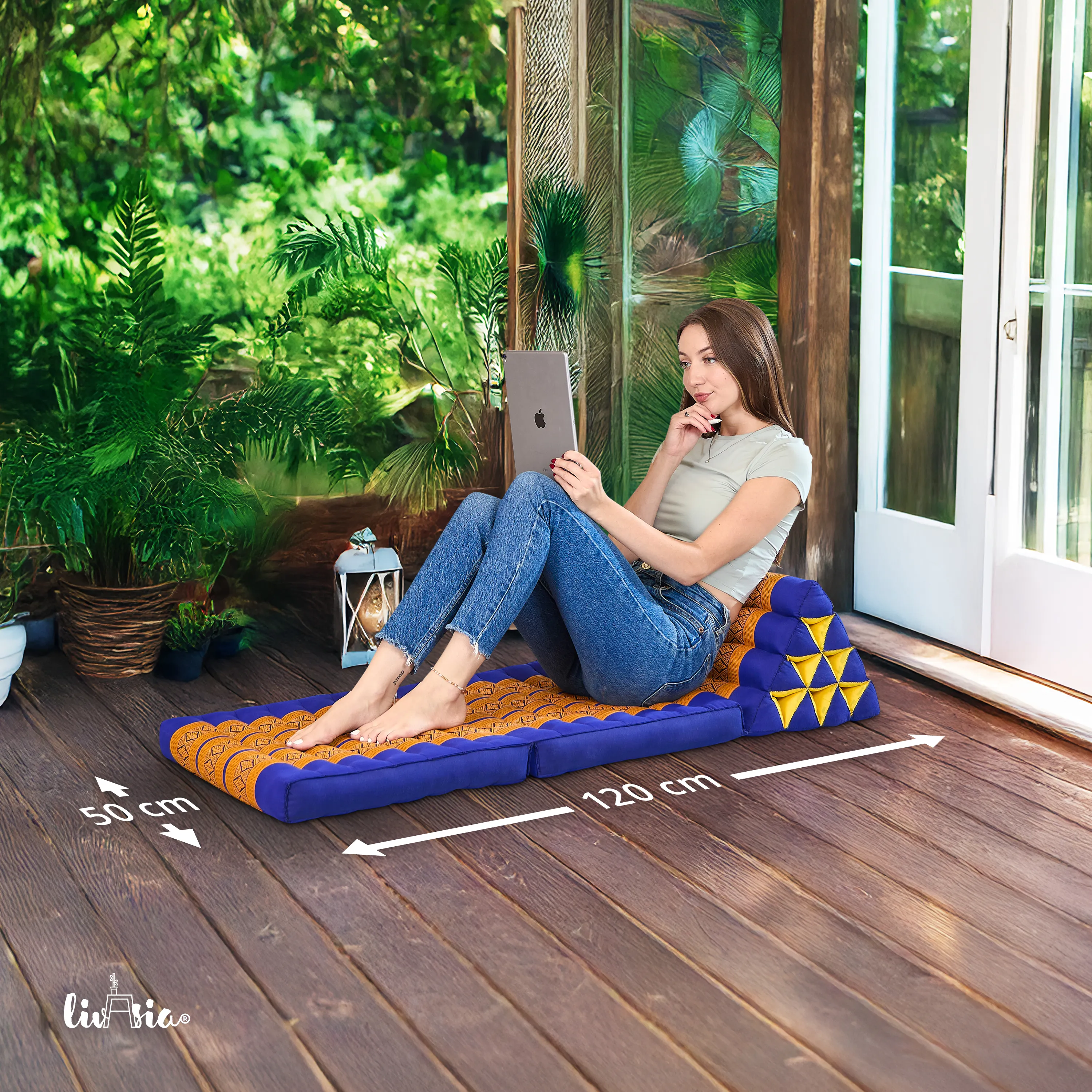 Coussin thaï avec matelas 2 parties en kapok