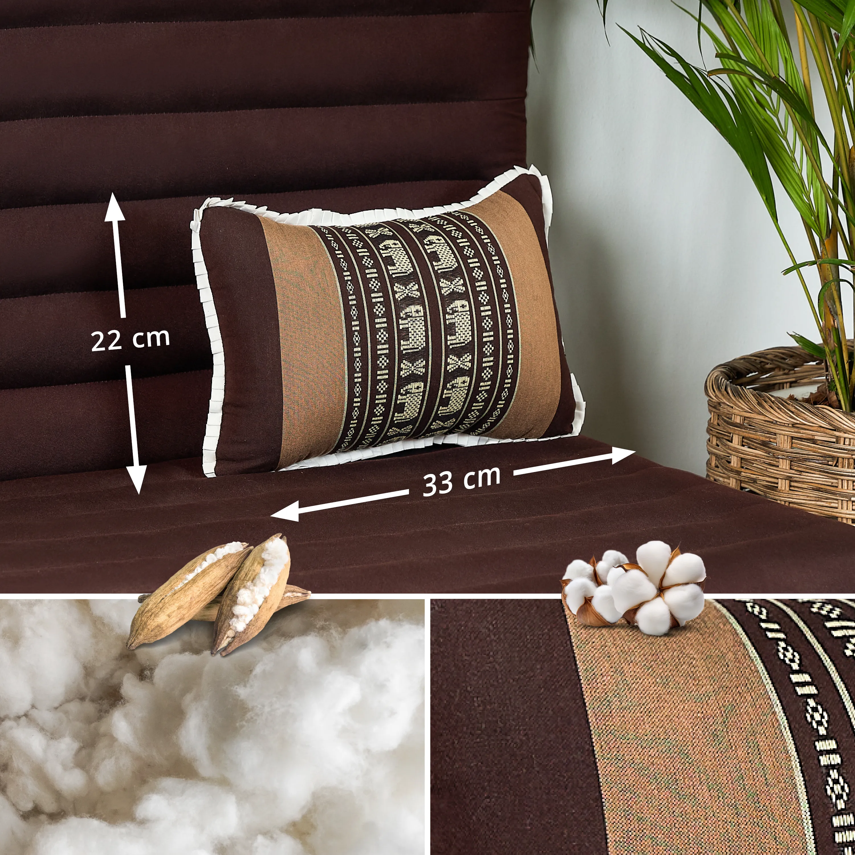 Coussin décoratif en kapok