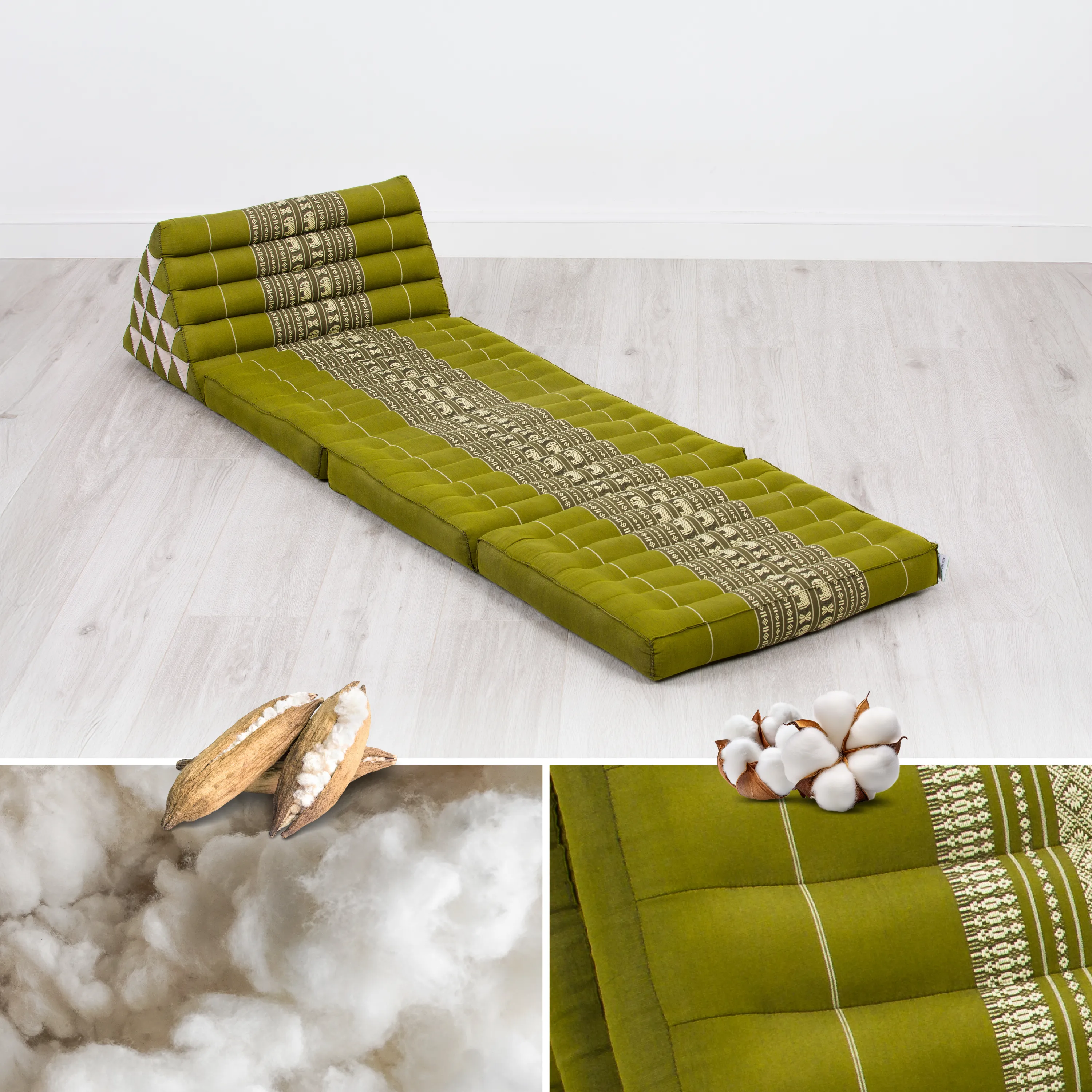 Coussin thaï en kapok hauteur XXL