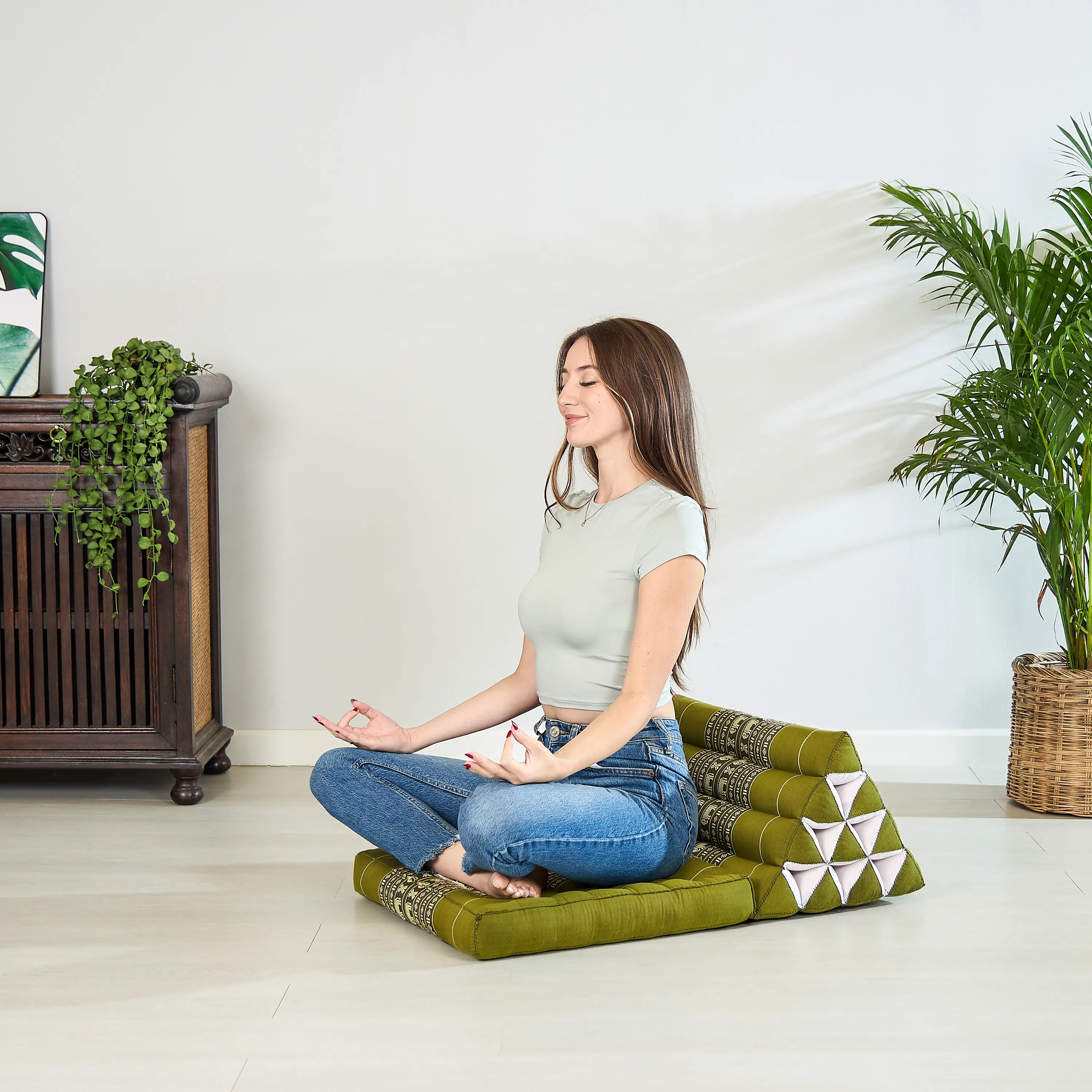 Coussin thaï avec matelas 1 partie en kapok
