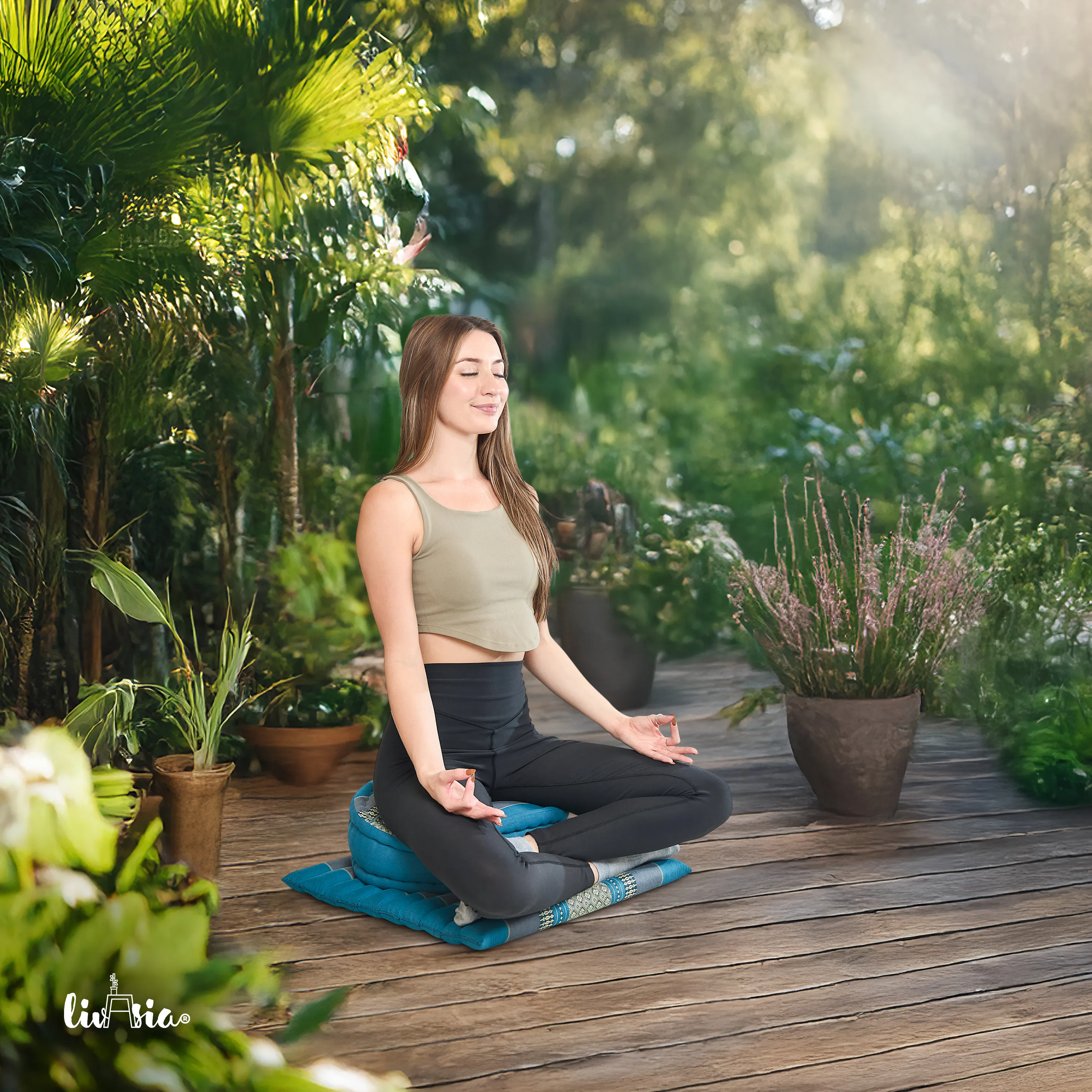 Set de coussins de méditation en kapok L