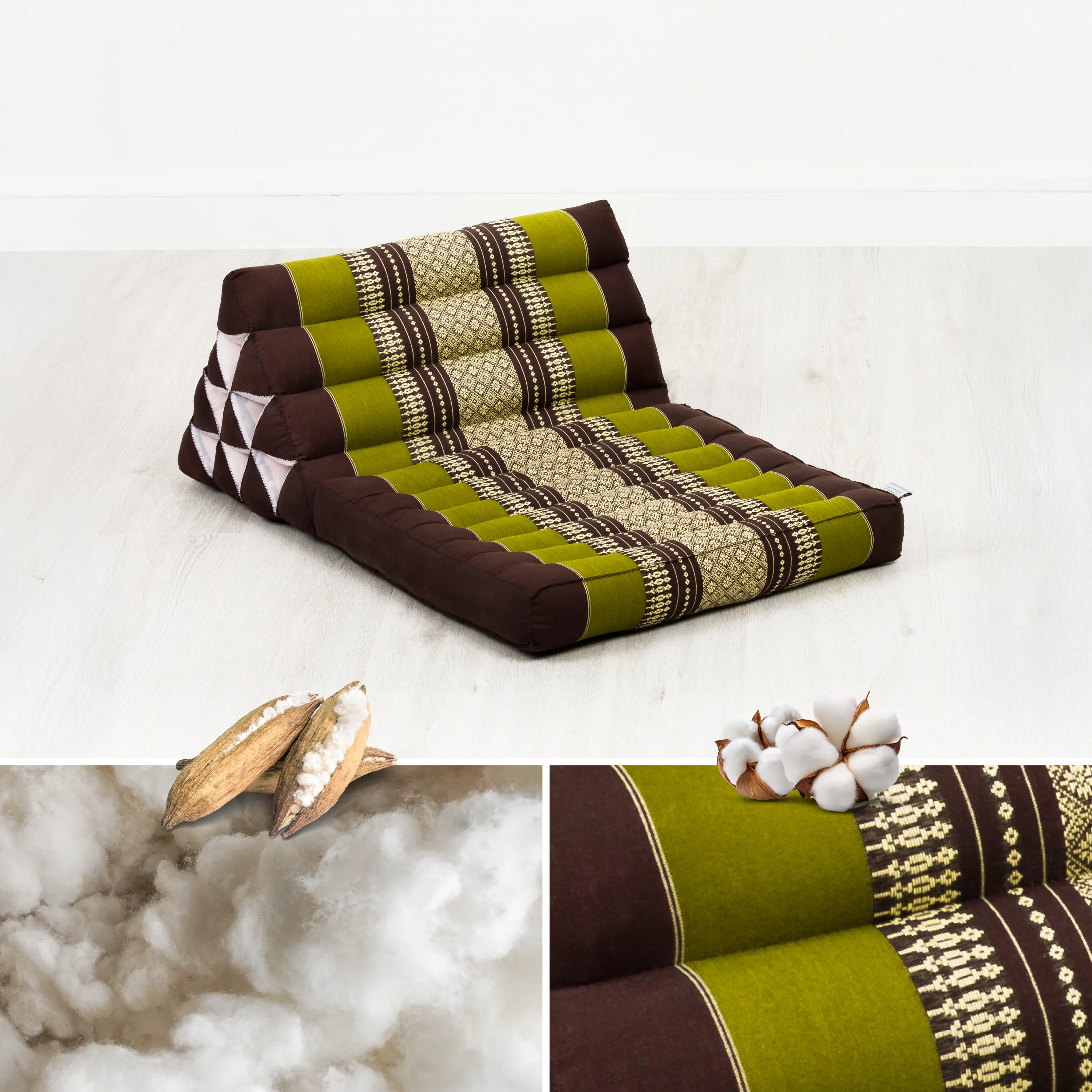Coussin thaï avec matelas 1 partie en kapok