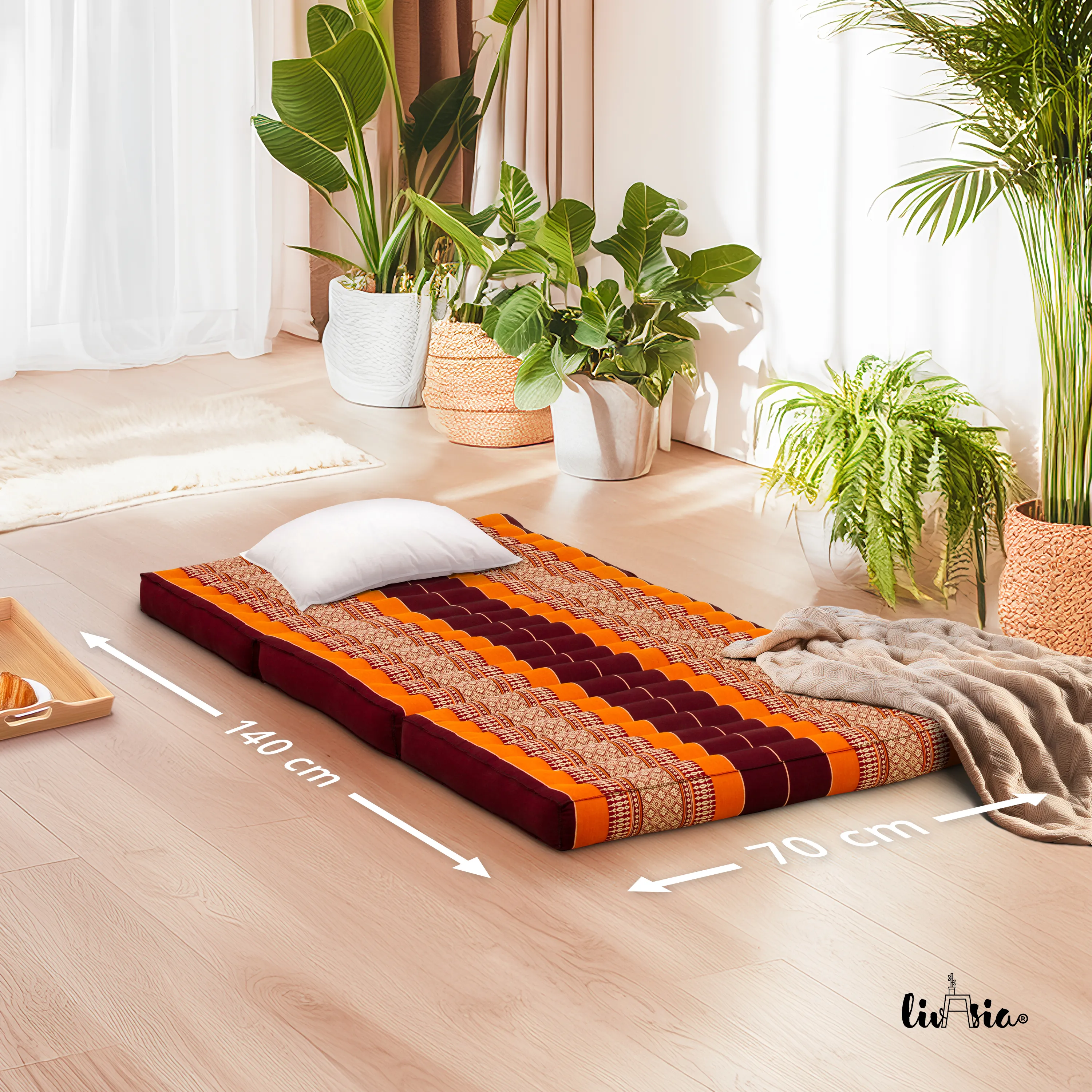 Matelas pliable pour enfant en kapok, 70 cm de large