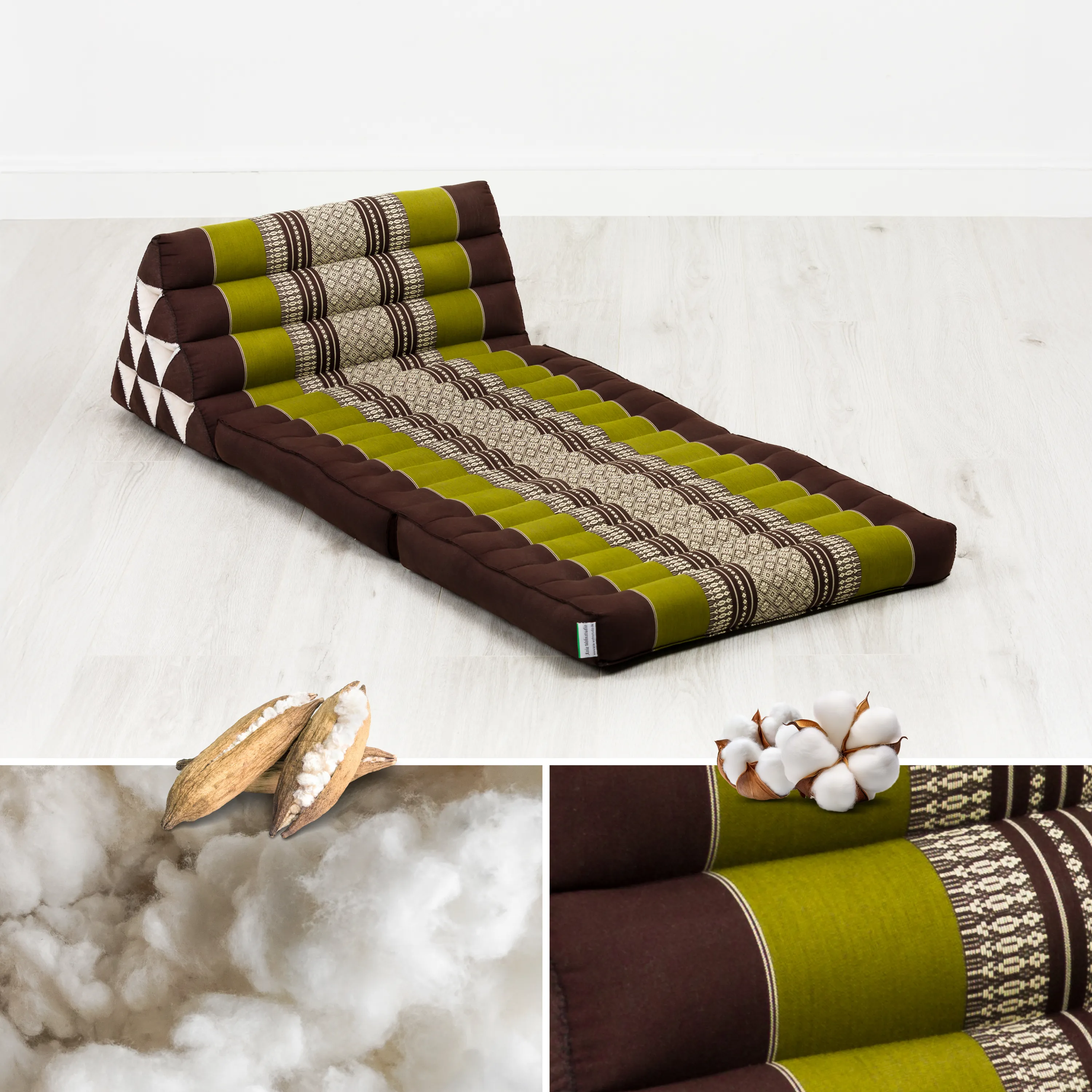 Coussin thaï avec matelas 2 parties en kapok
