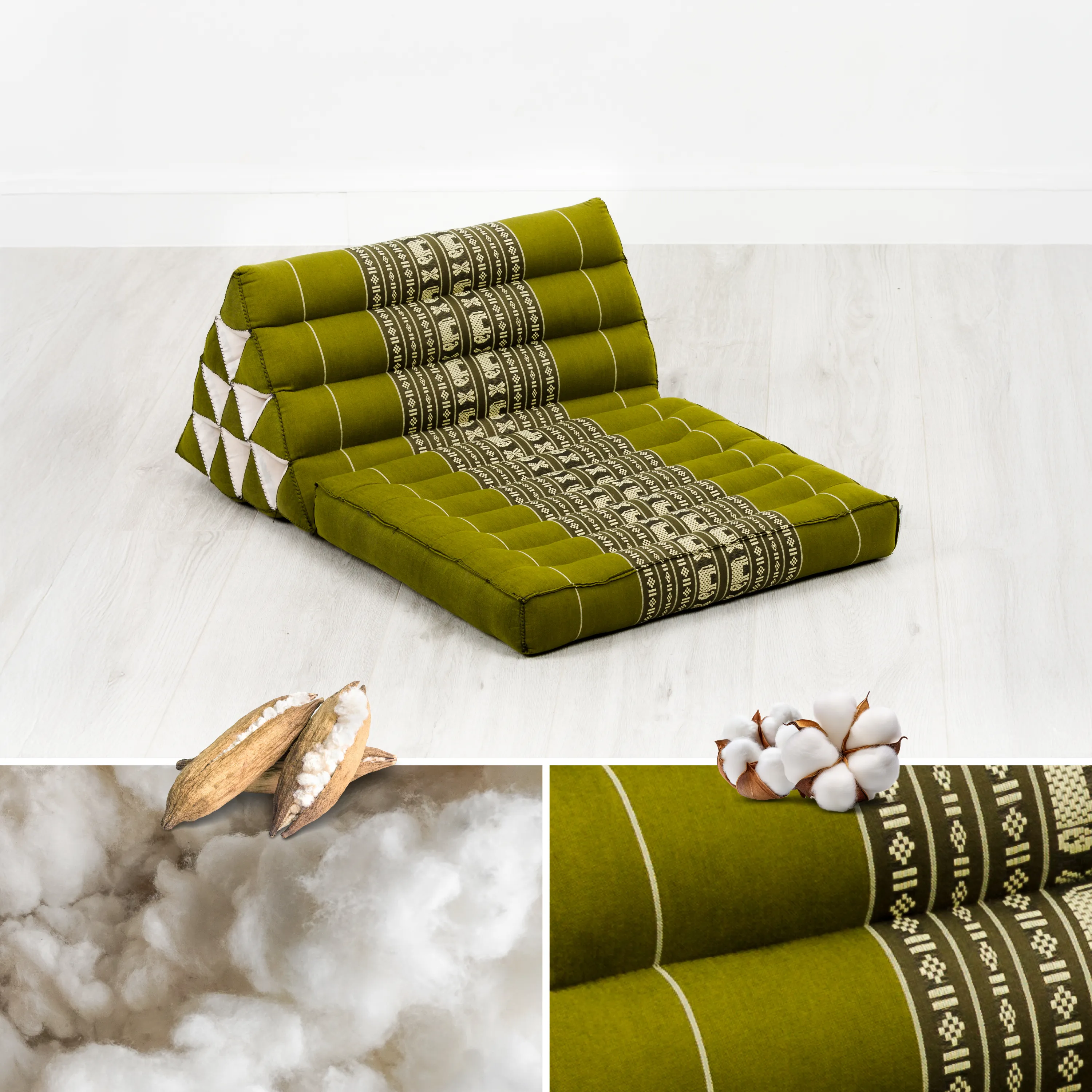 Coussin thaï avec matelas 1 partie en kapok