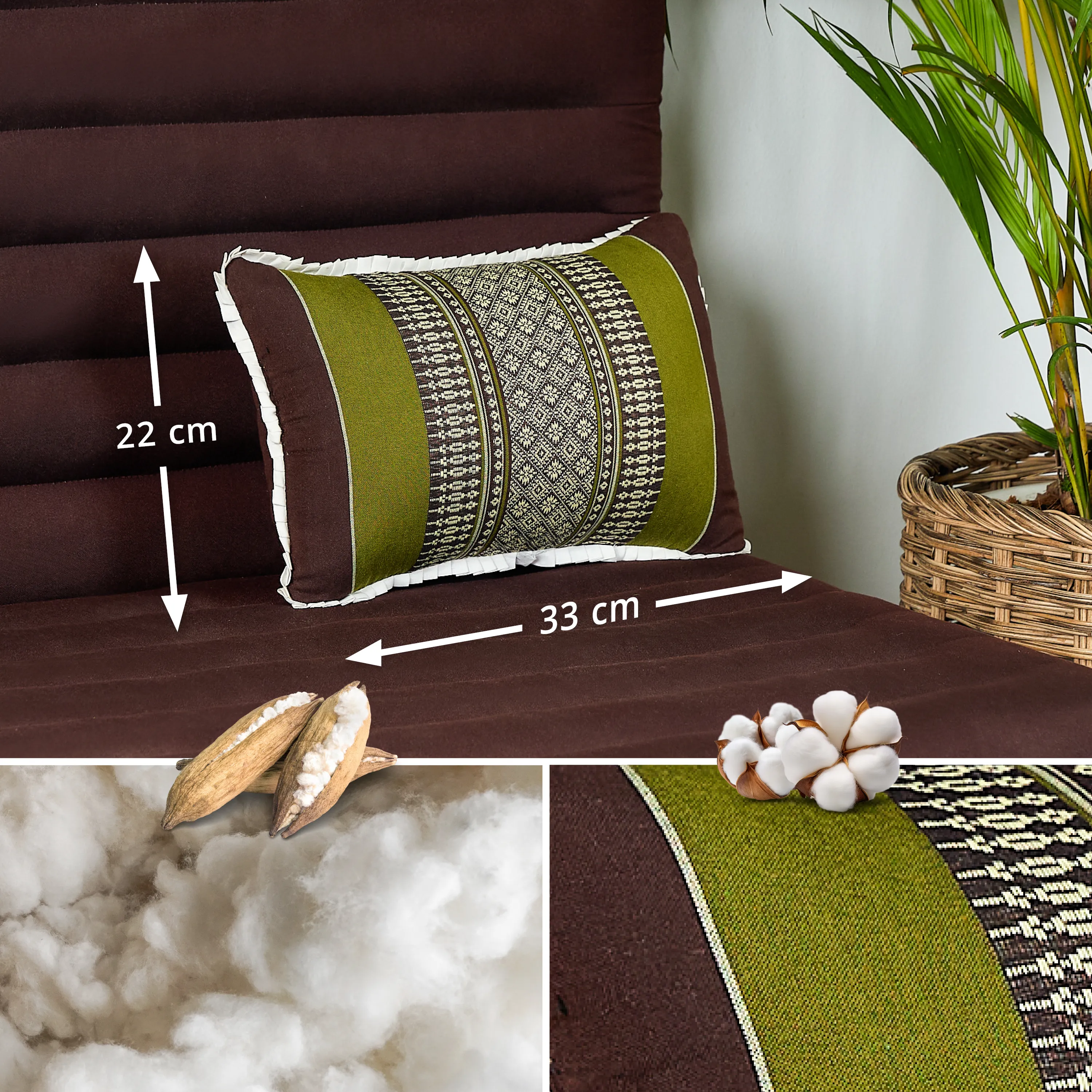 Coussin décoratif en kapok