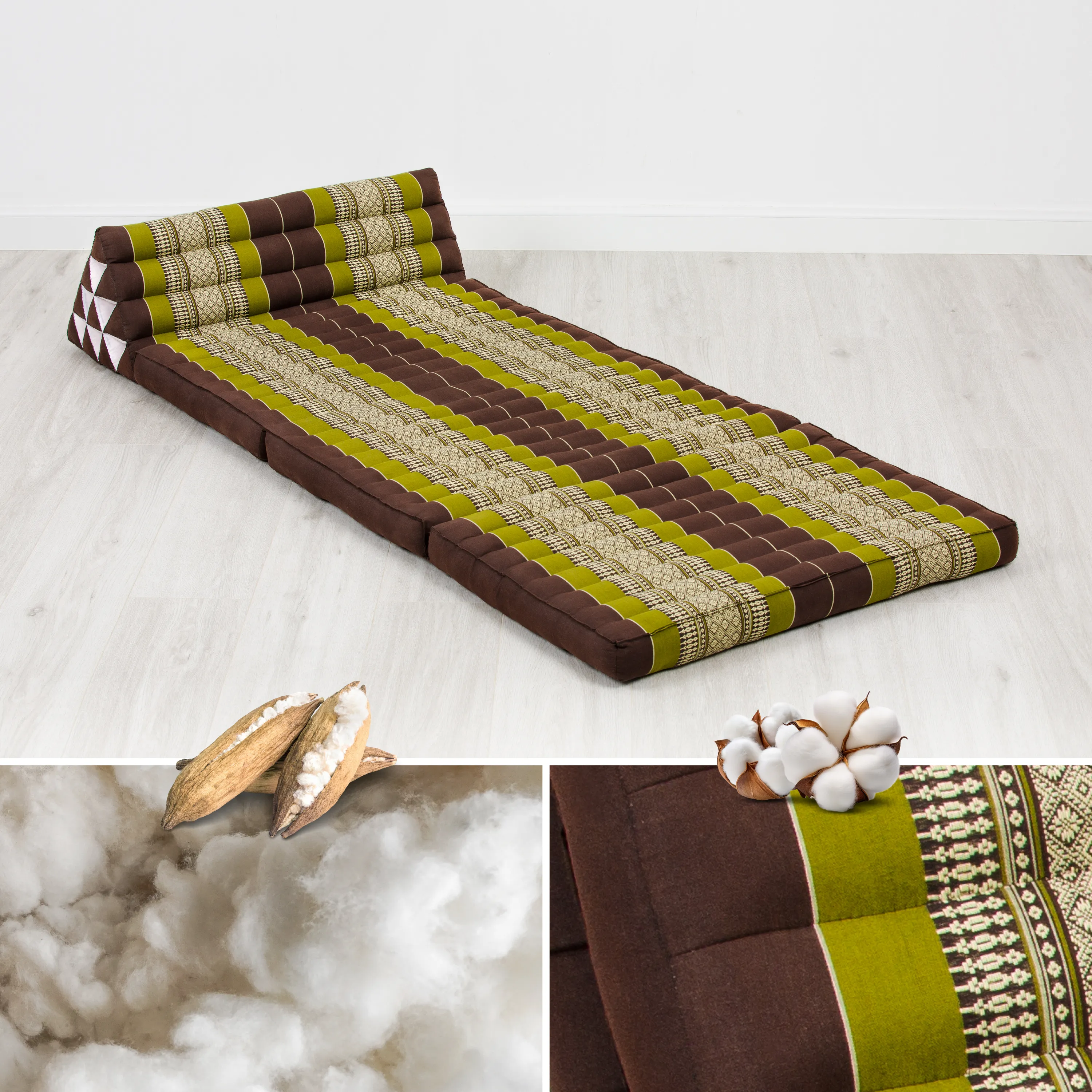 Coussin thaï en kapok largeur XXL