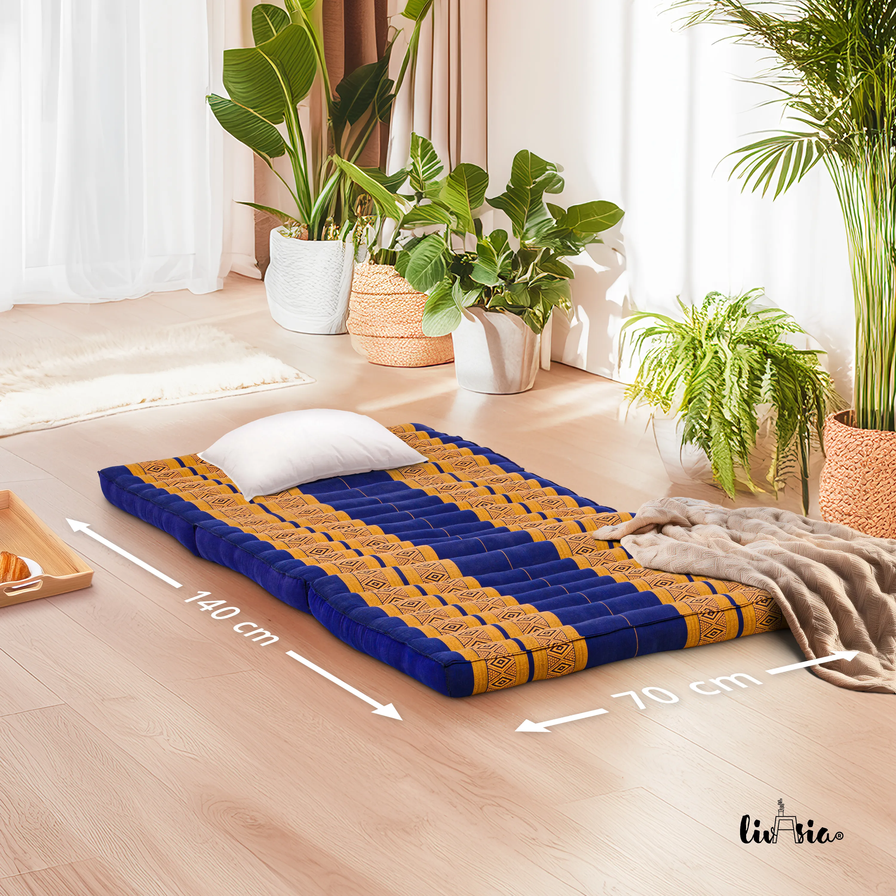 Matelas pliable pour enfant en kapok, 70 cm de large