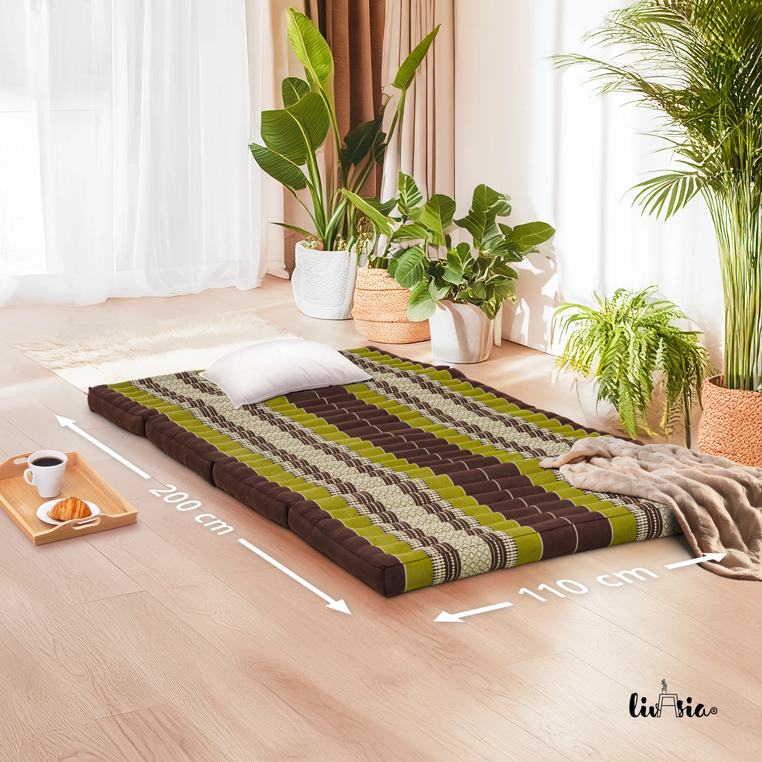 Matelas pliable en kapok, 110 cm de large, Classic