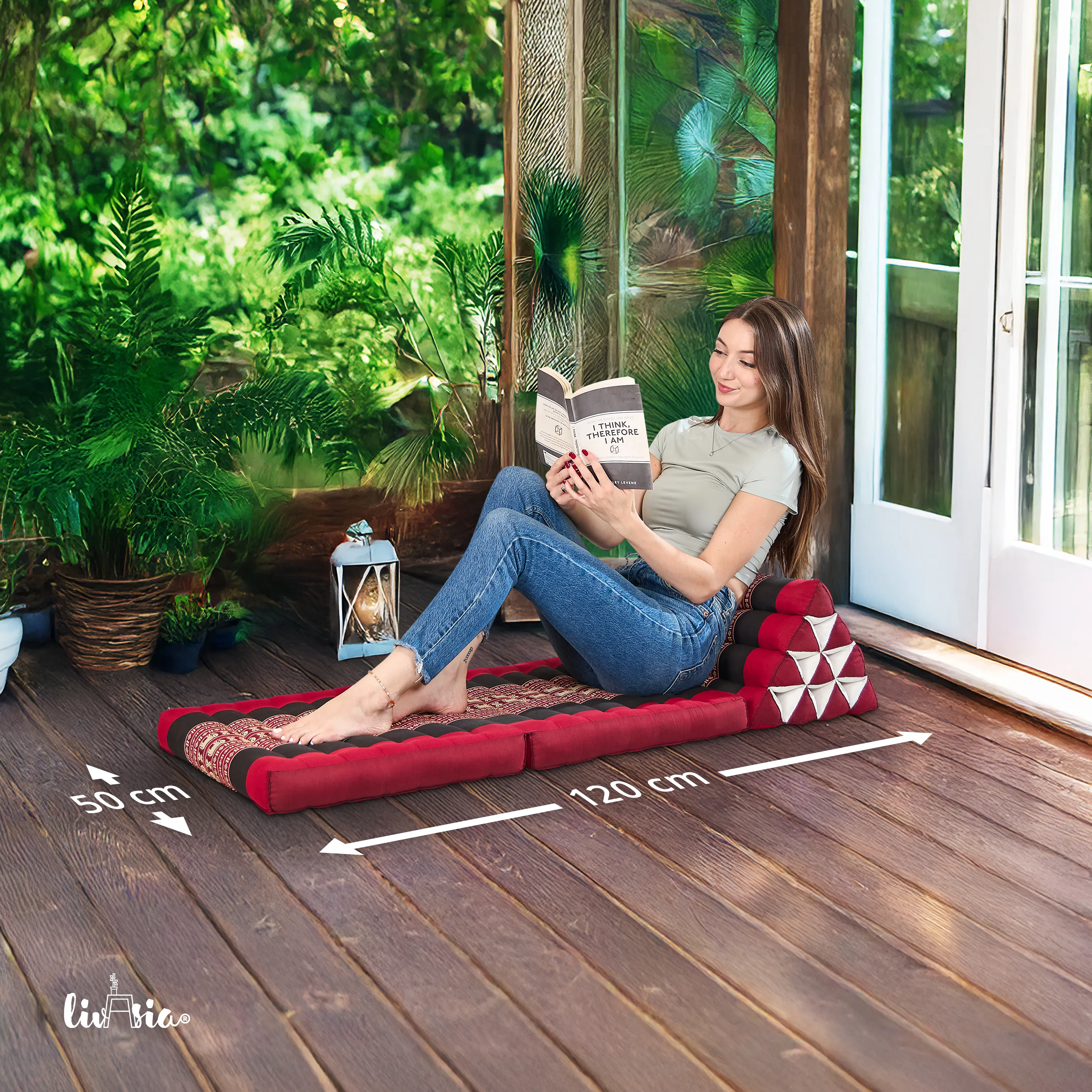 Coussin thaï avec matelas 2 parties en kapok