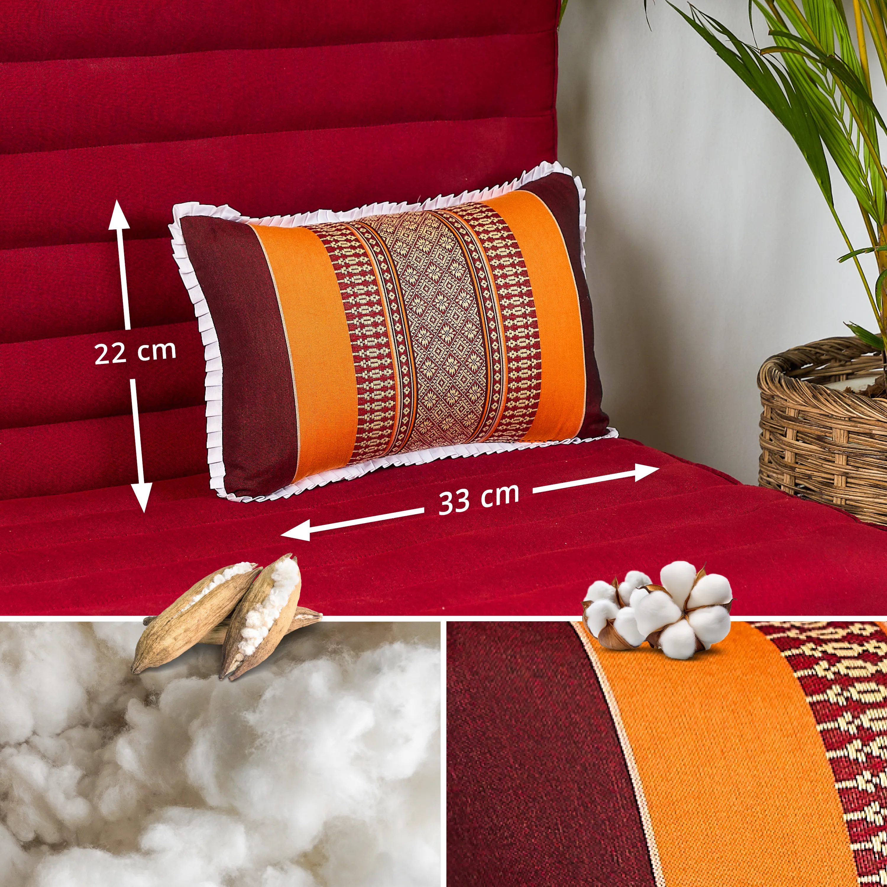 Coussin décoratif en kapok