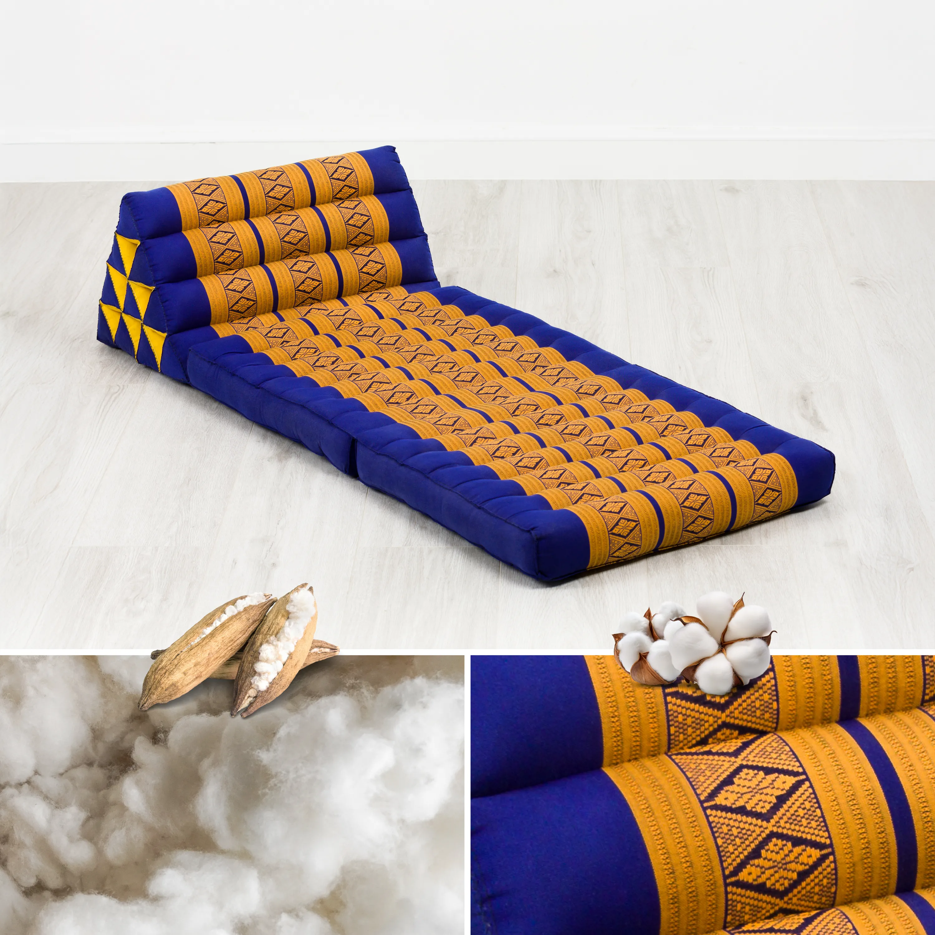 Coussin thaï avec matelas 2 parties en kapok