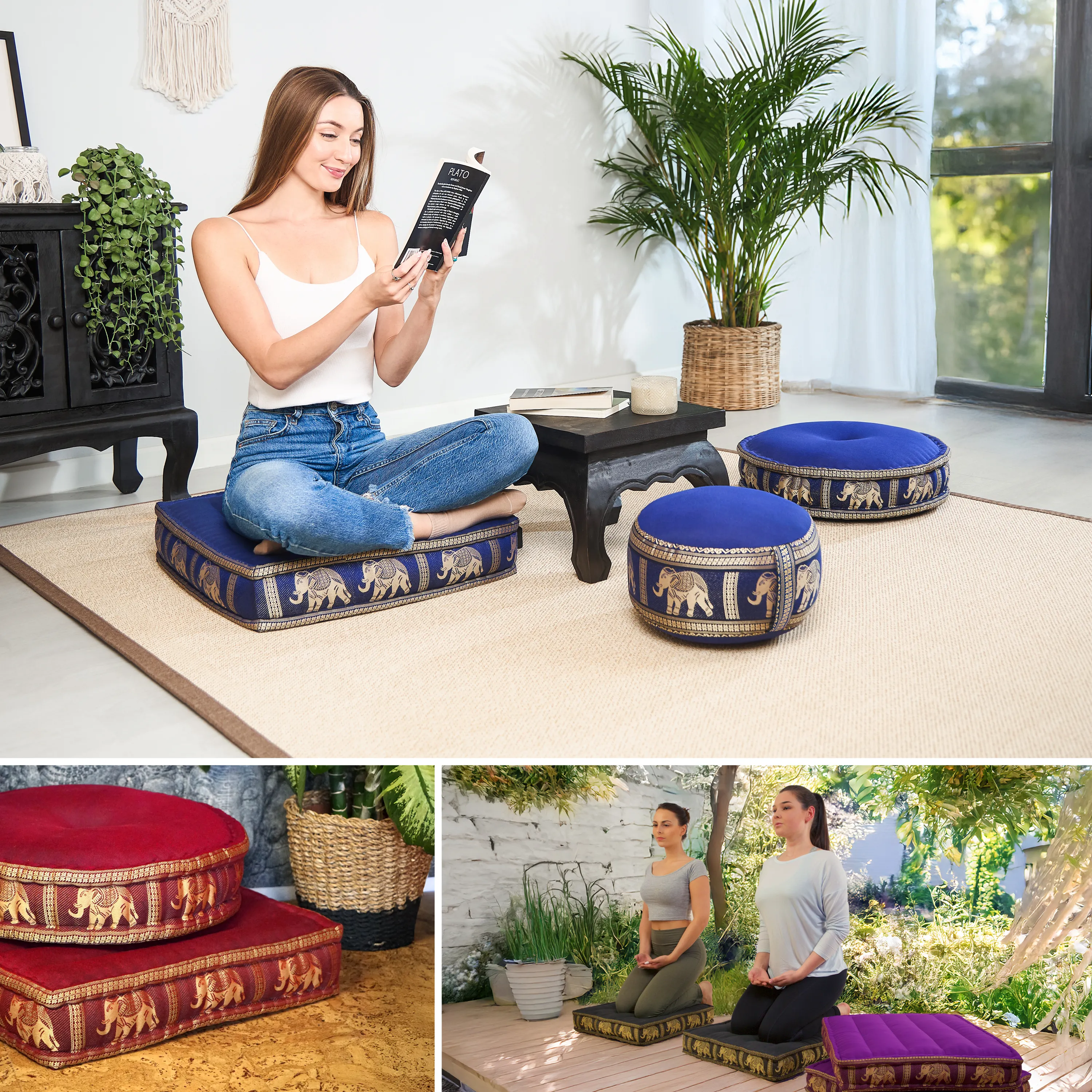 Coussin de sol en kapok, Deluxe