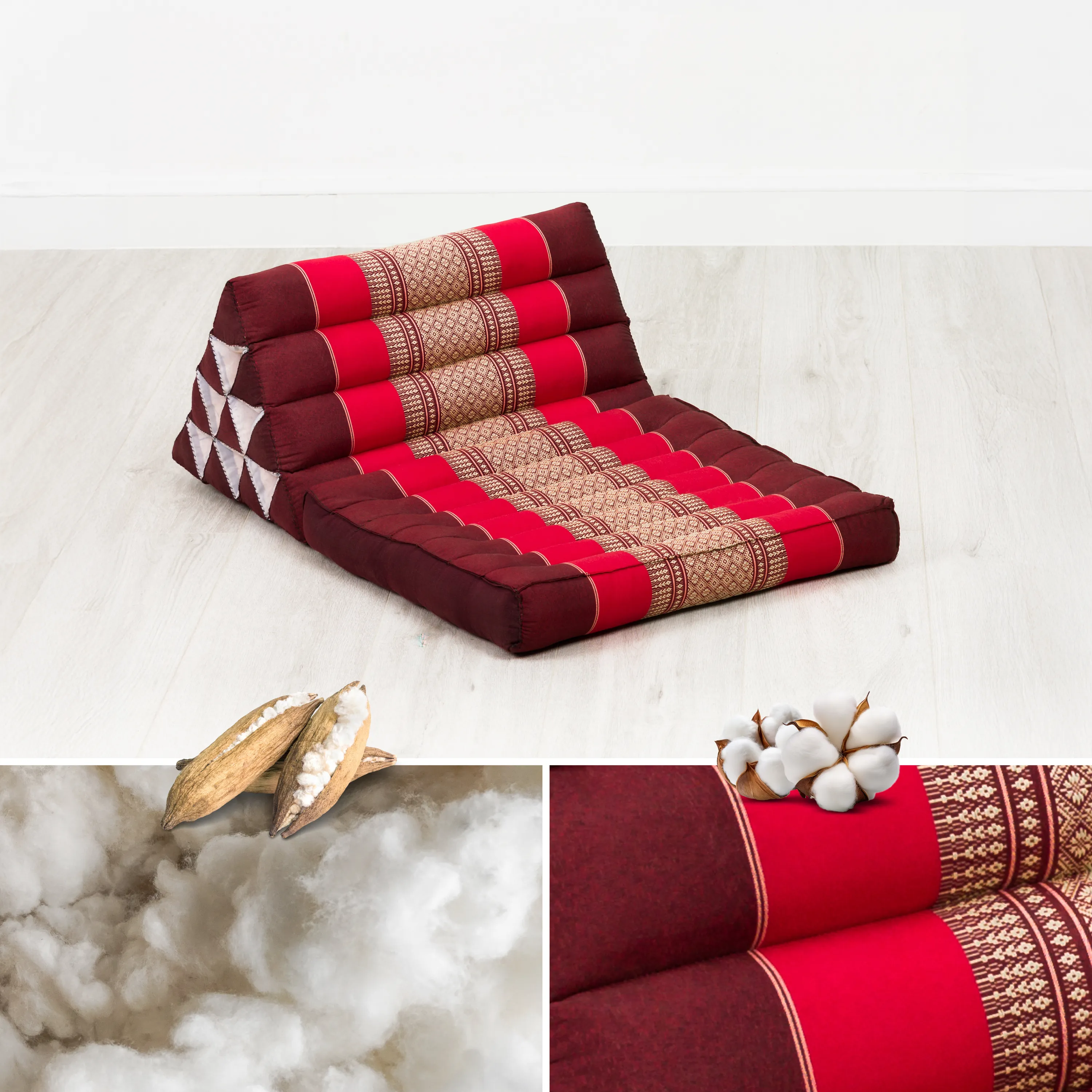 Coussin thaï avec matelas 1 partie en kapok