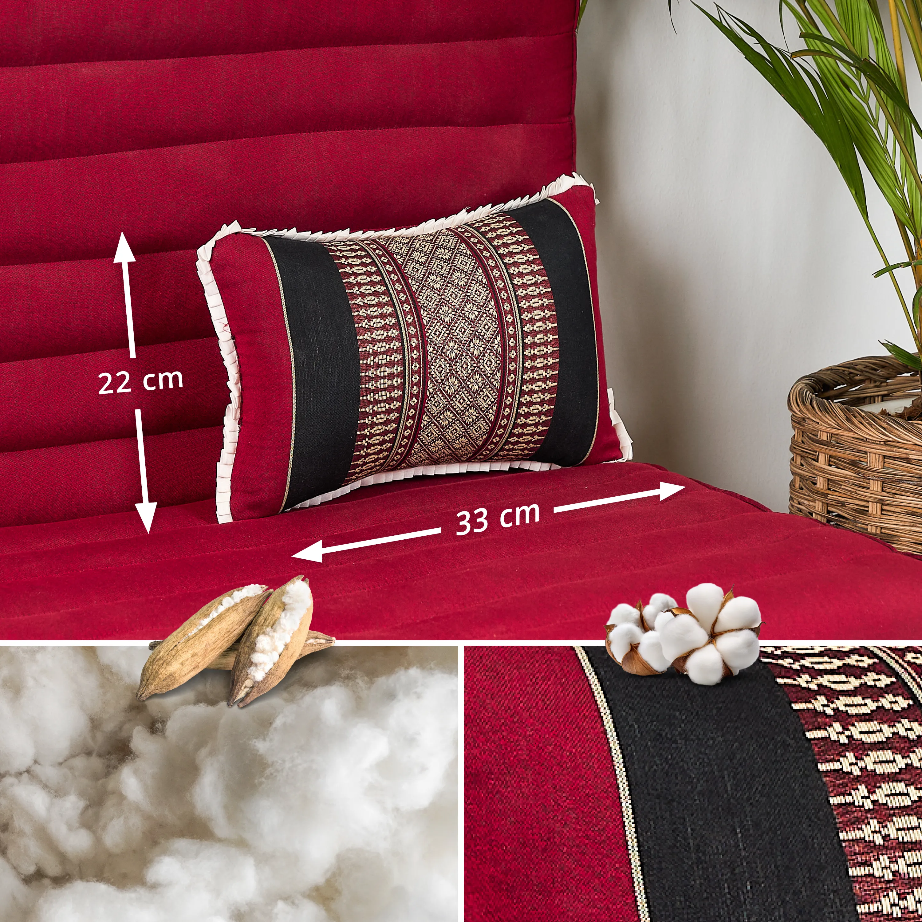 Coussin décoratif en kapok