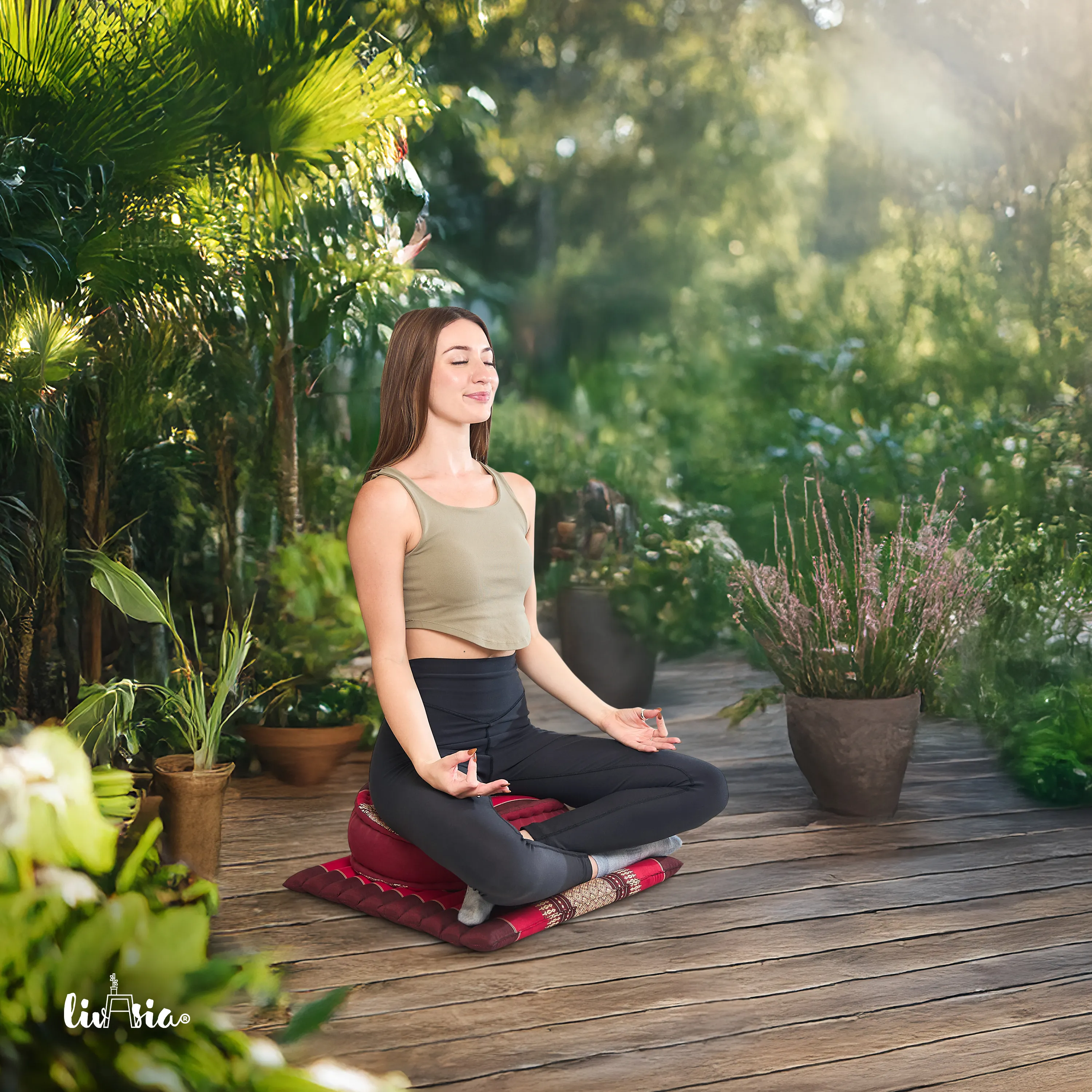 Set de coussins de méditation en kapok L