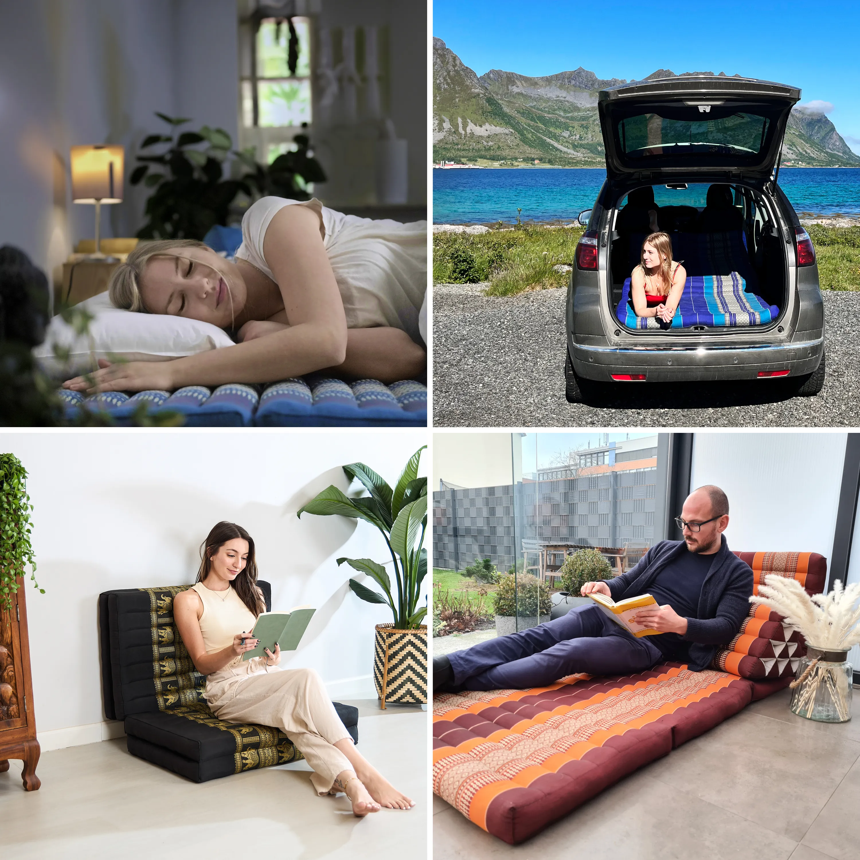Matelas pliable en kapok, 80 cm de large, Deluxe