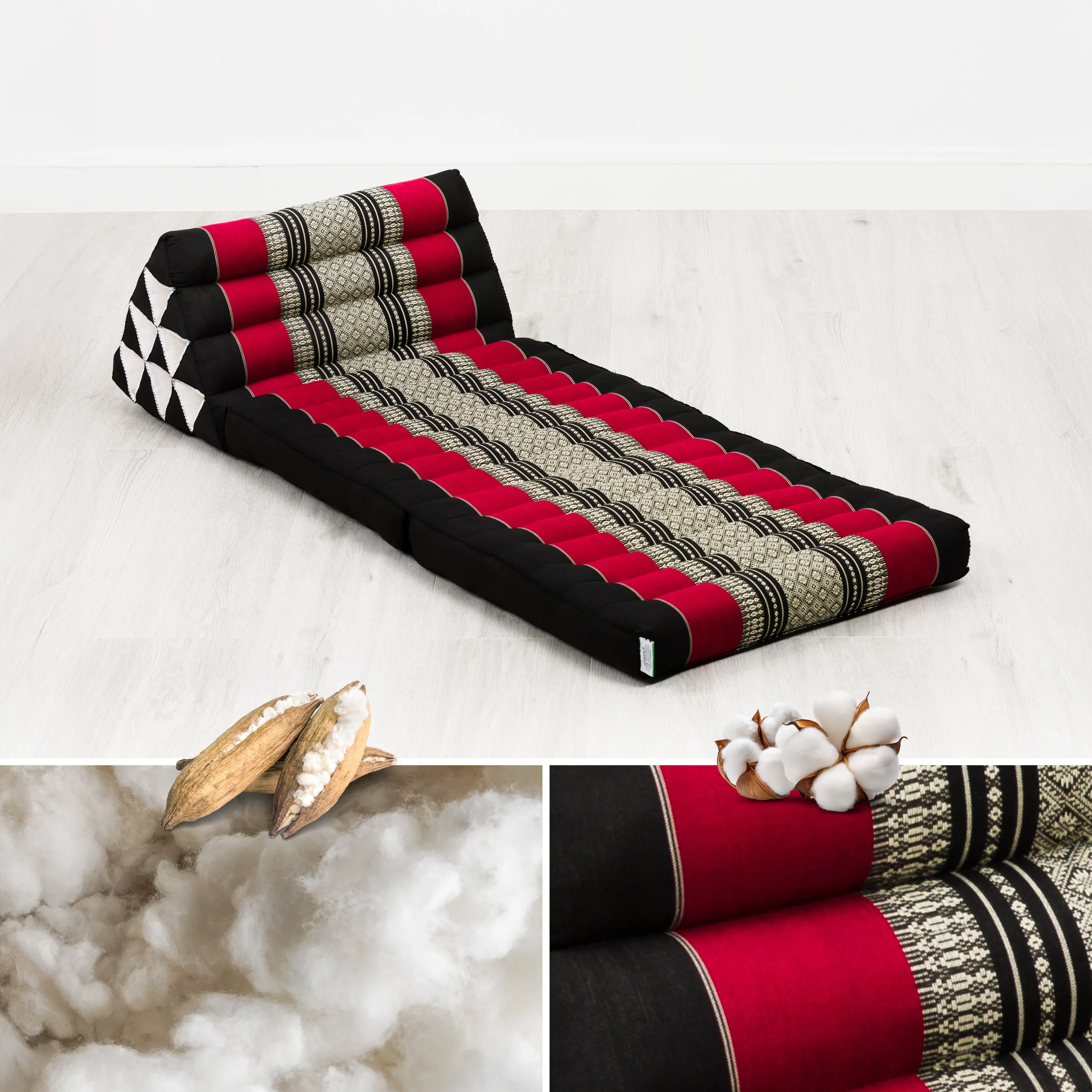 Coussin thaï avec matelas 2 parties en kapok