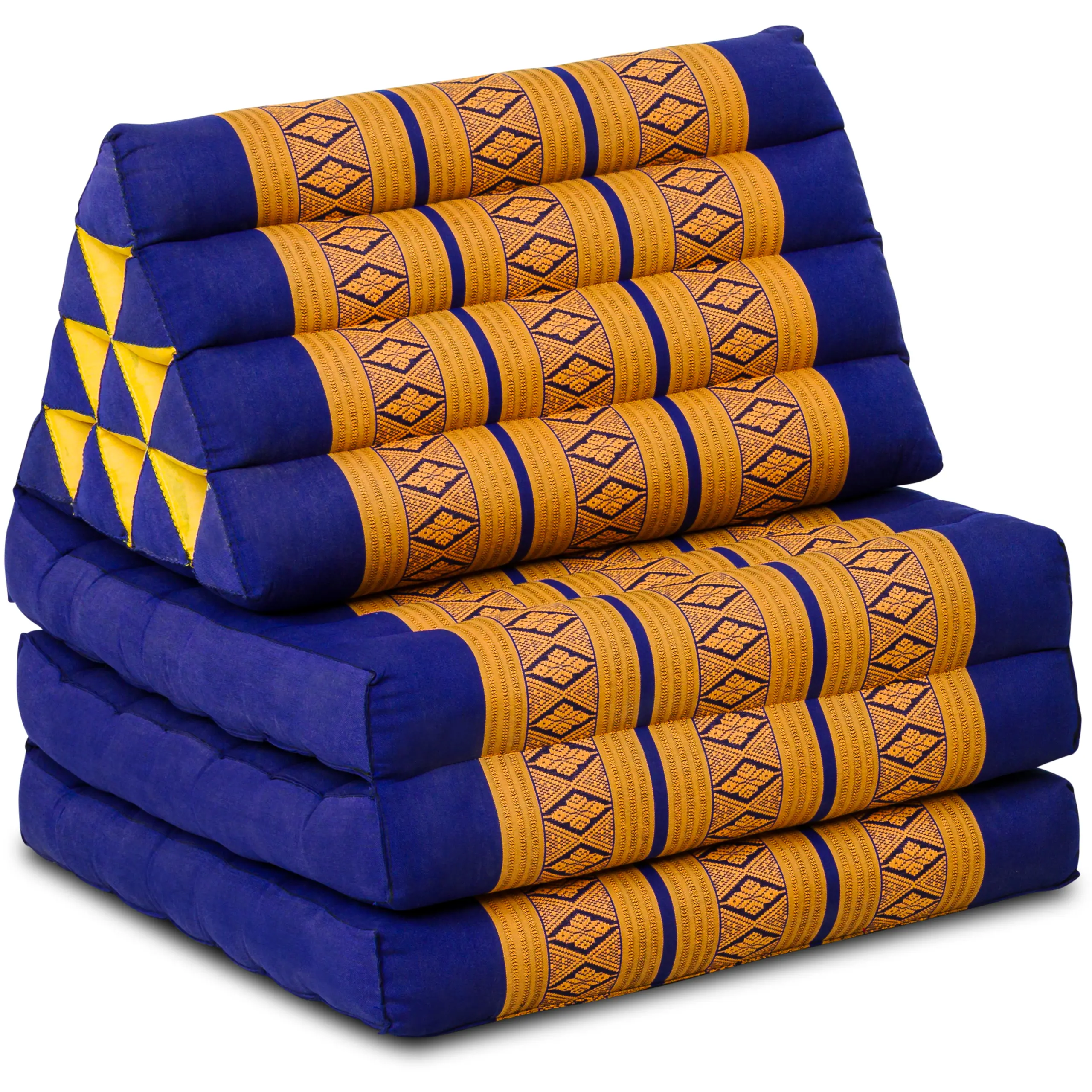 Matelas Pliable JUMBO 3 – Kapok 100% – 10 Triangles – Yoga Ou Détente – 3 Couleurs