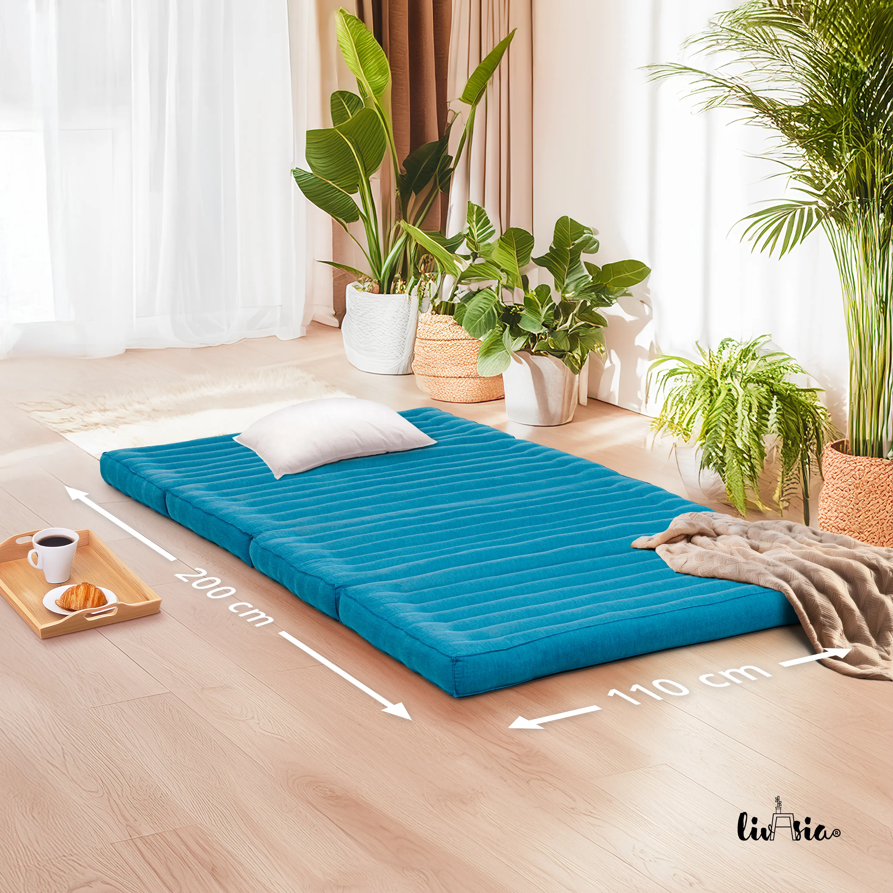 Matelas pliable en kapok, 110 cm de large, Basic