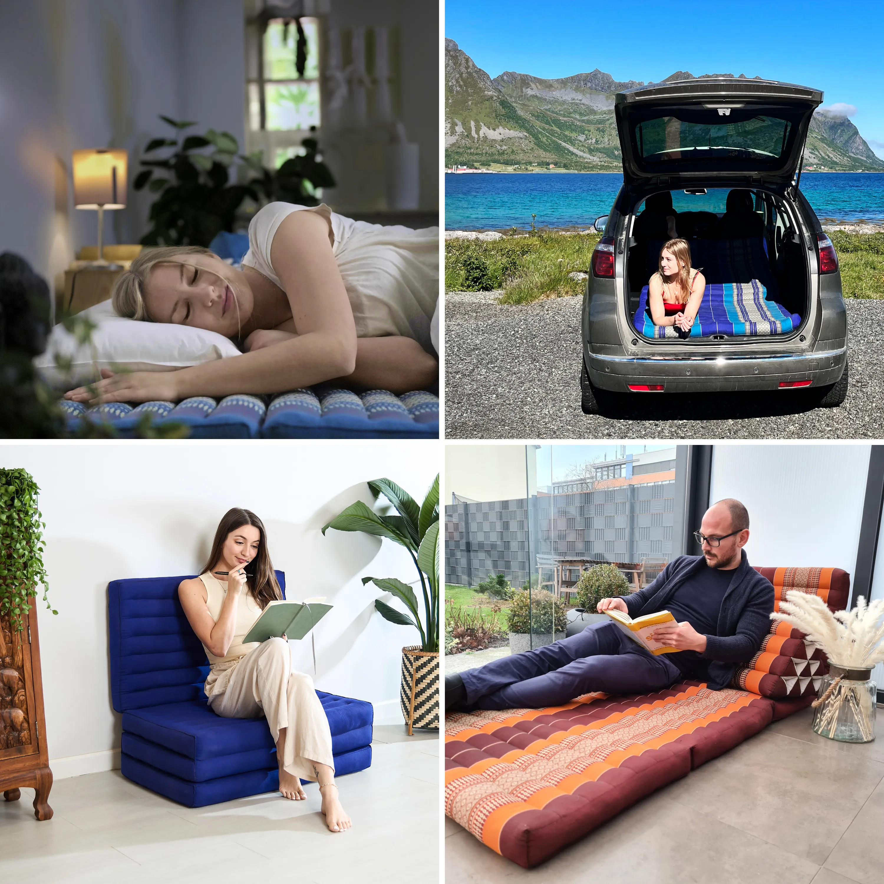 Matelas pliable en kapok, 80 cm de large, Basic