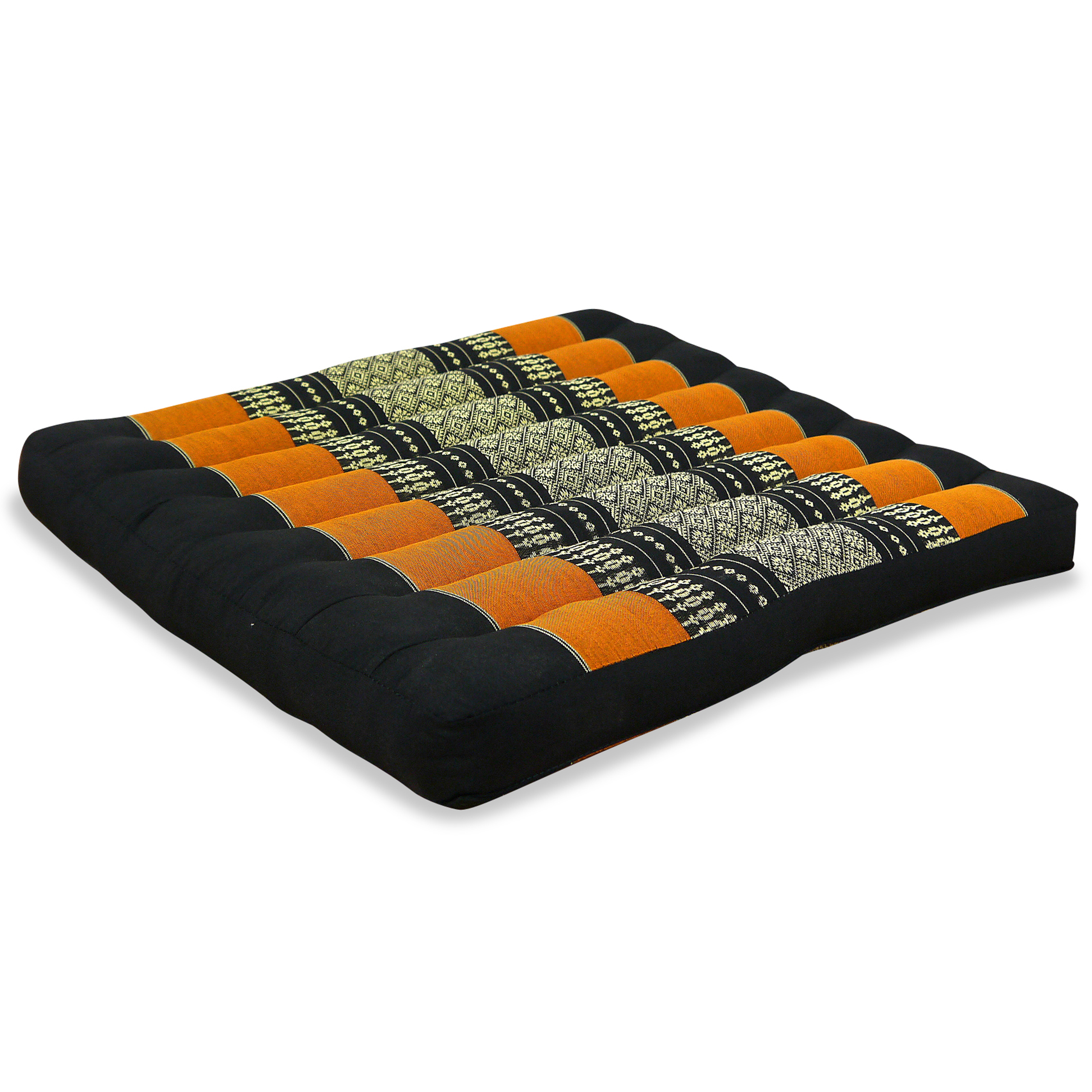 Coussin D’assise En Kapok 35x35 Cm – Rembourrage Naturel, Housse Coton, Pour Sol, Méditation, Extérieur