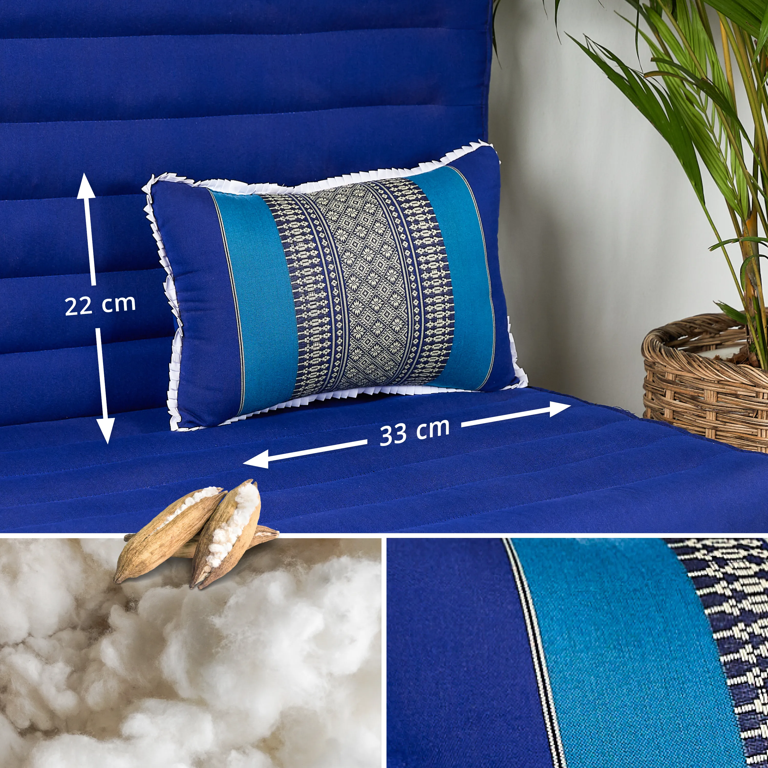 Coussin décoratif en kapok