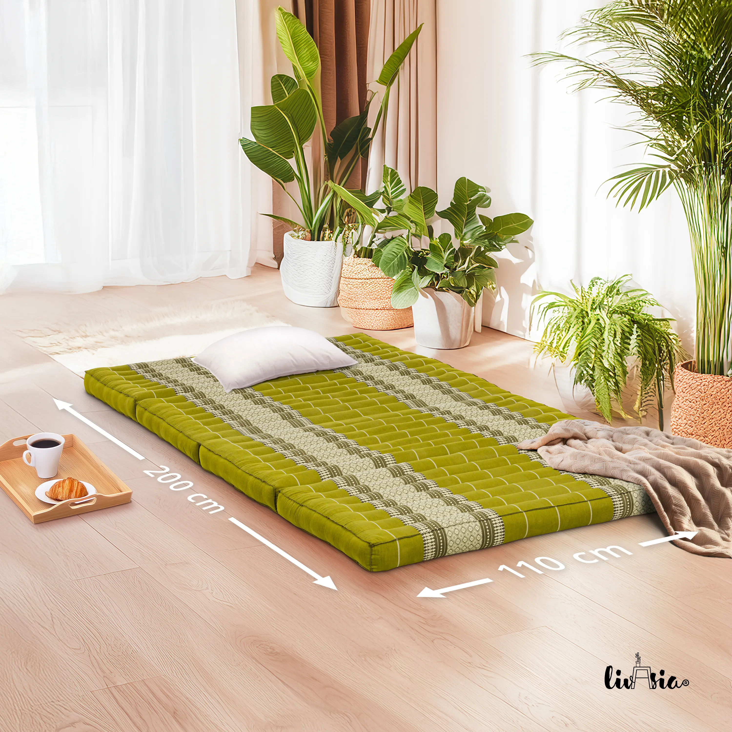Matelas pliable en kapok, 110 cm de large, Classic
