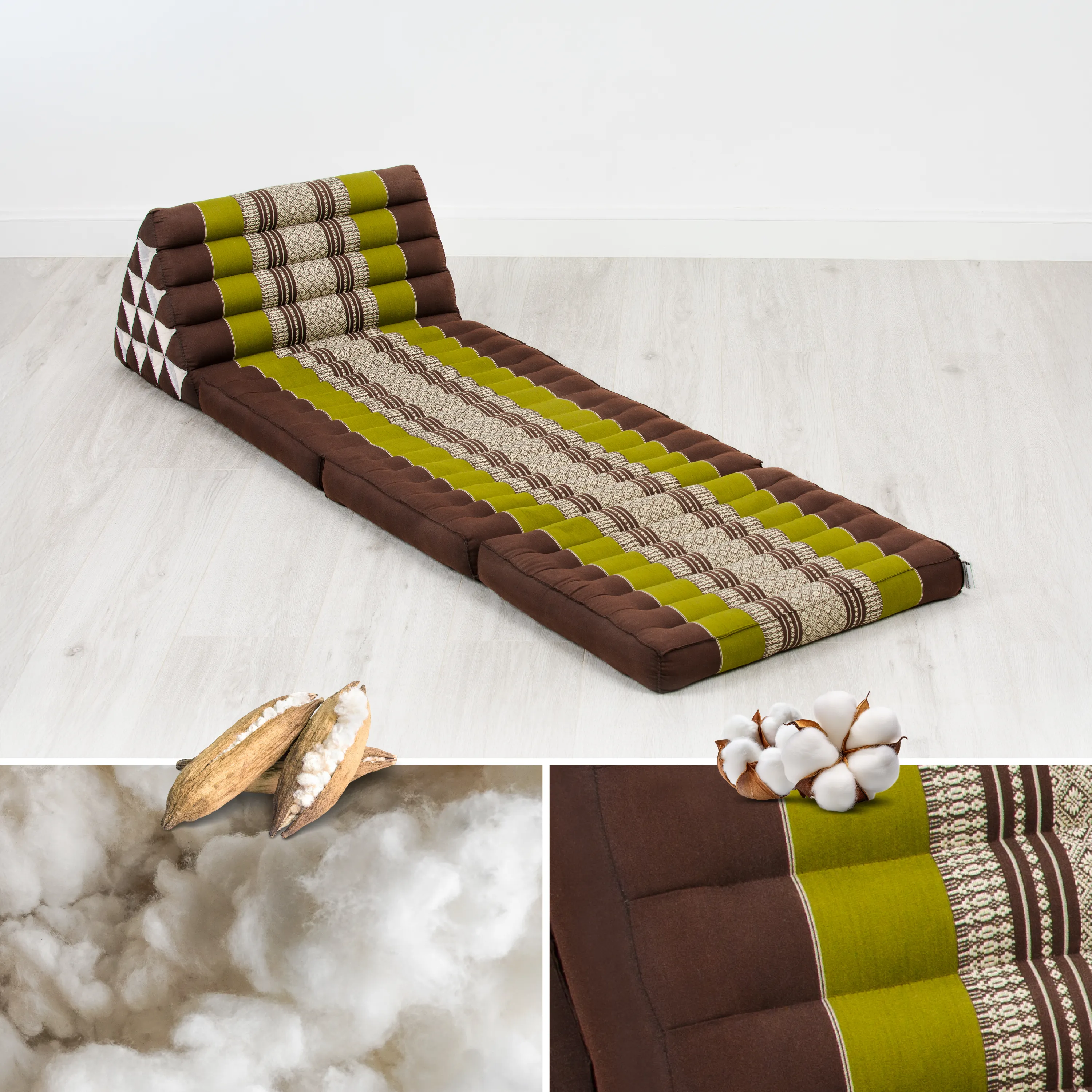 Coussin thaï en kapok hauteur XXL