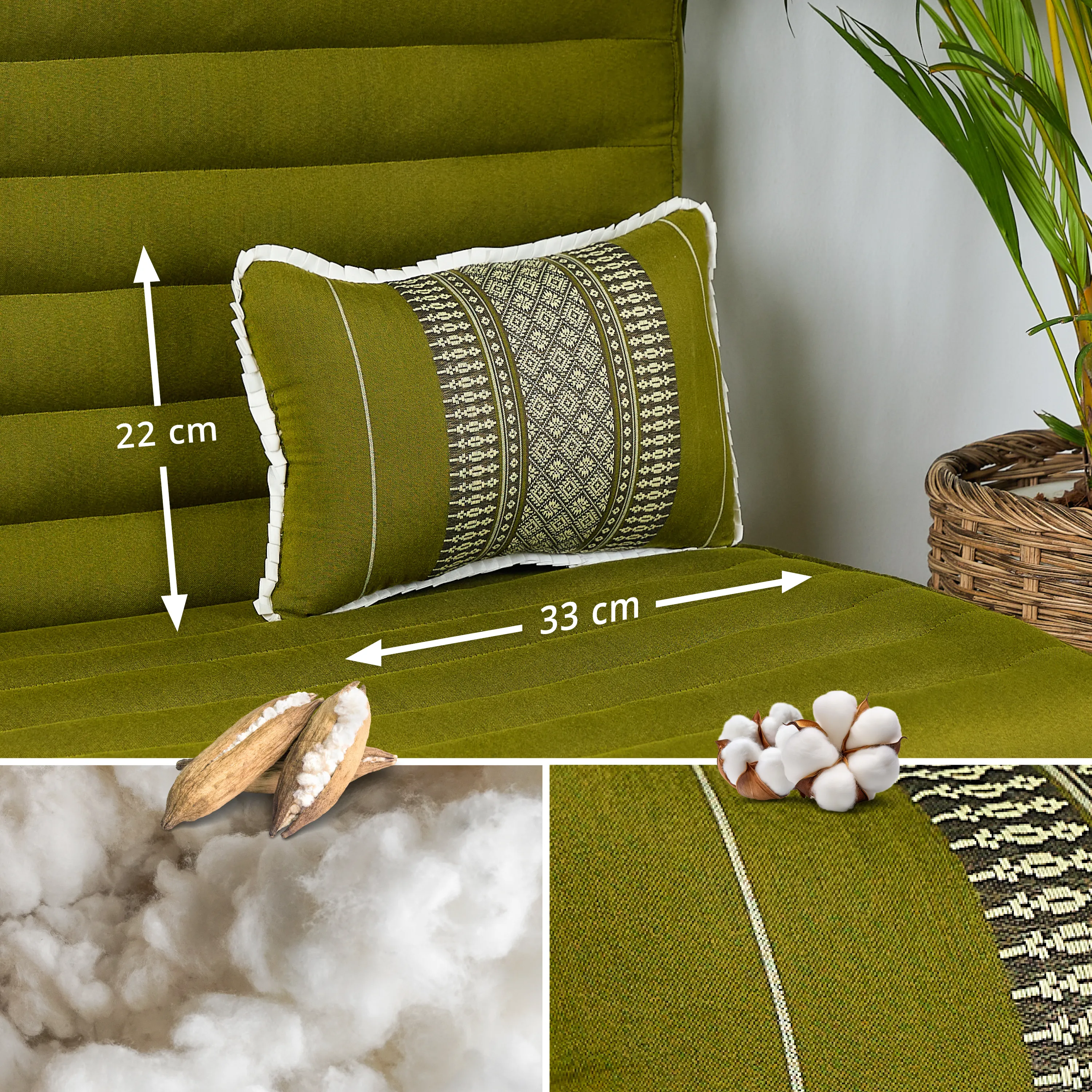 Coussin décoratif en kapok