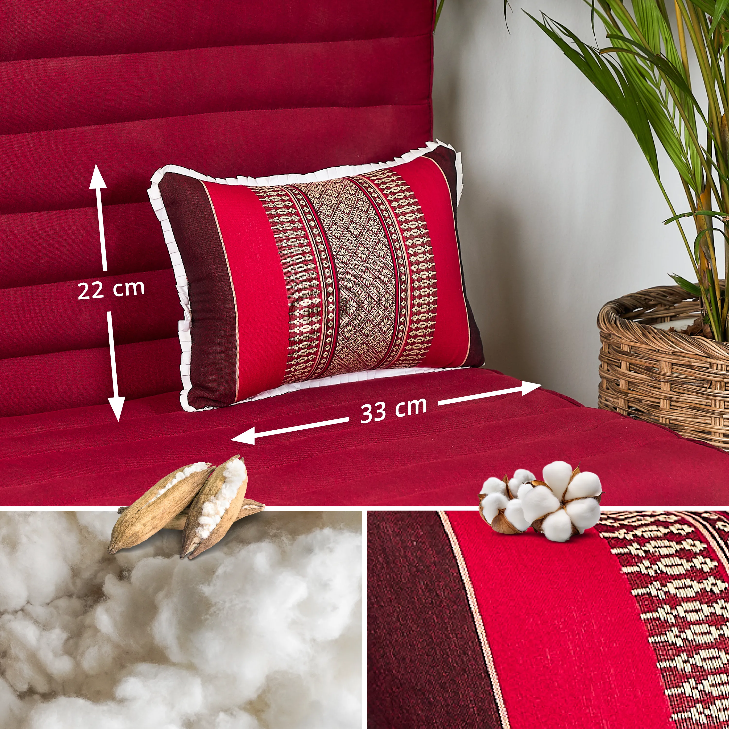 Coussin décoratif en kapok