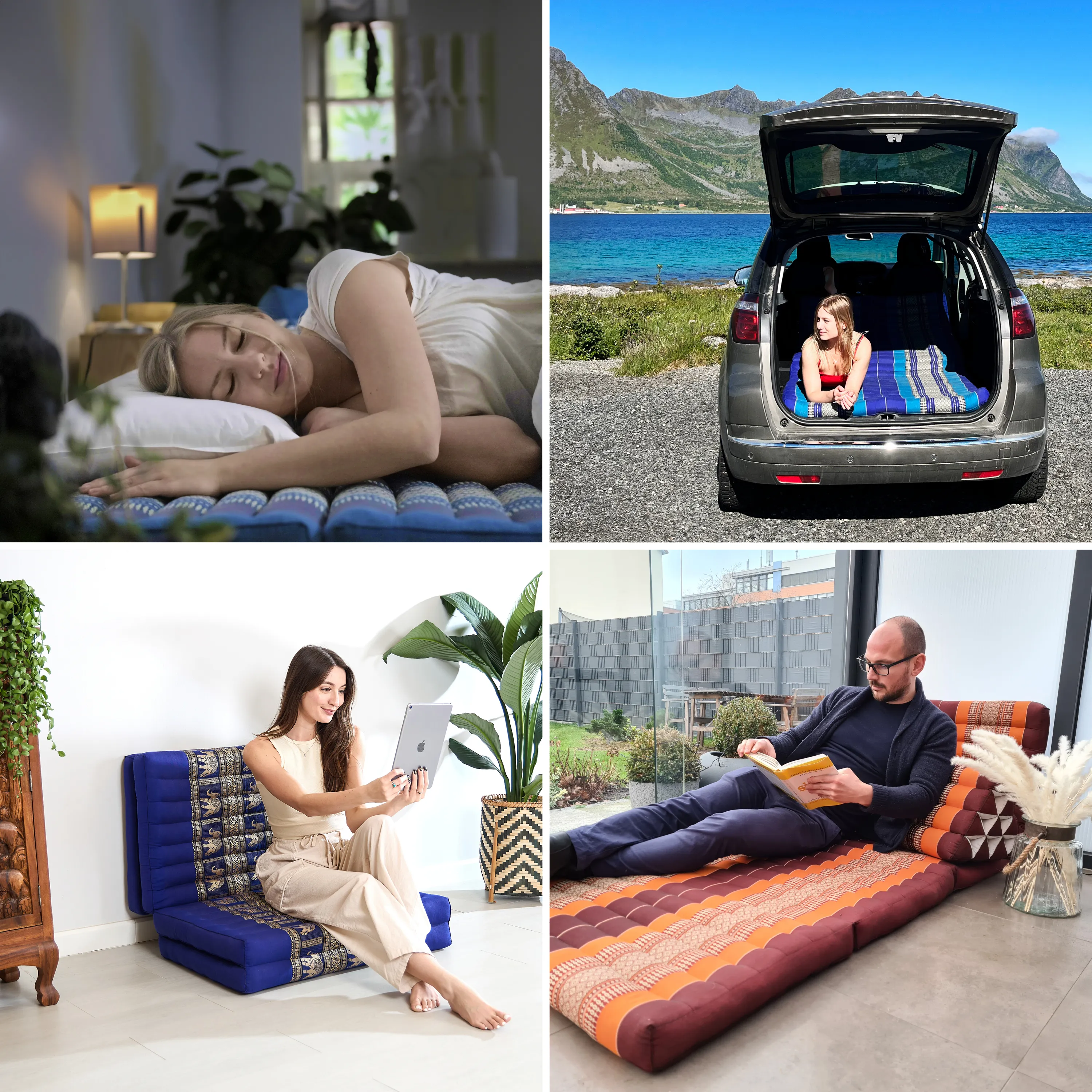 Matelas pliable en kapok, 80 cm de large, Deluxe