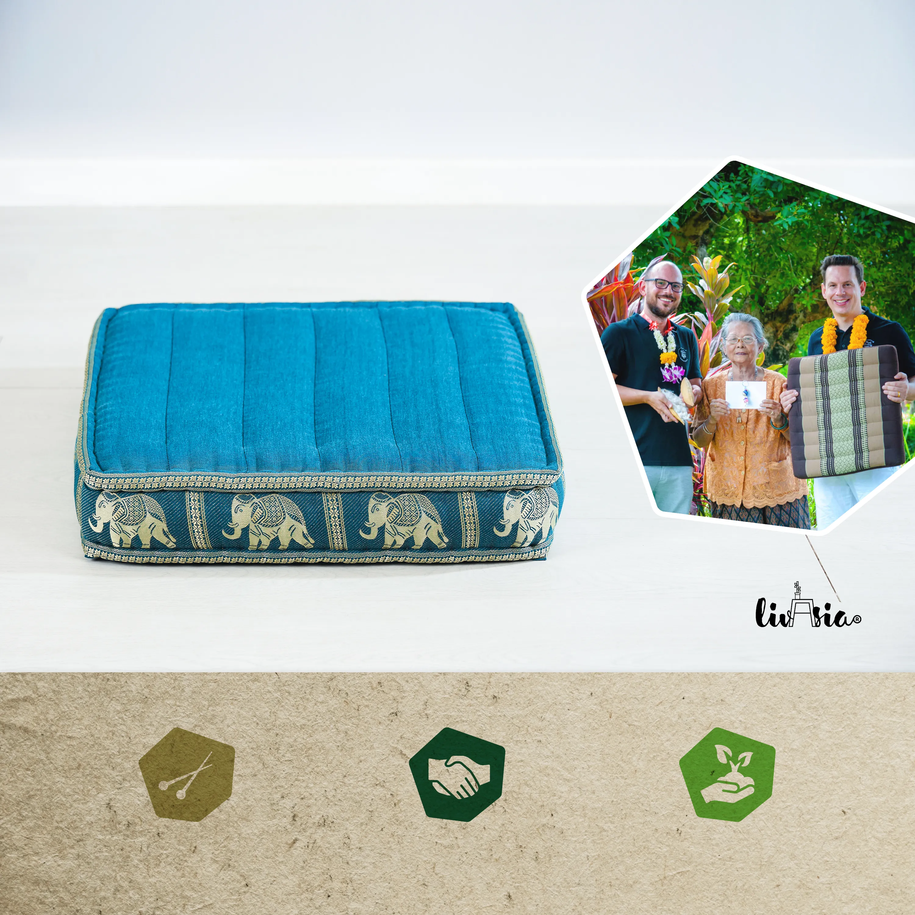 Coussin de sol en kapok, Deluxe