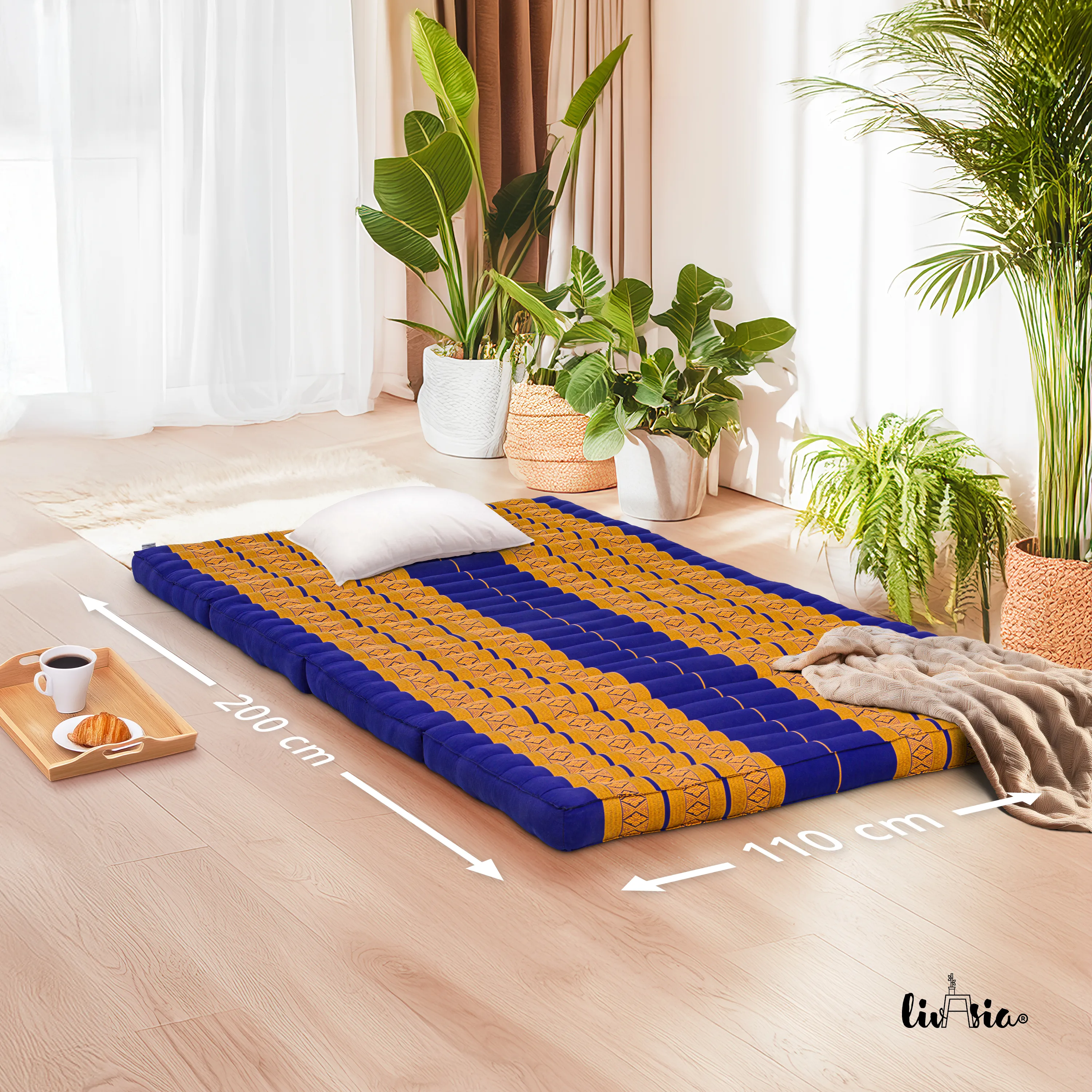 Matelas pliable en kapok, 110 cm de large, Classic