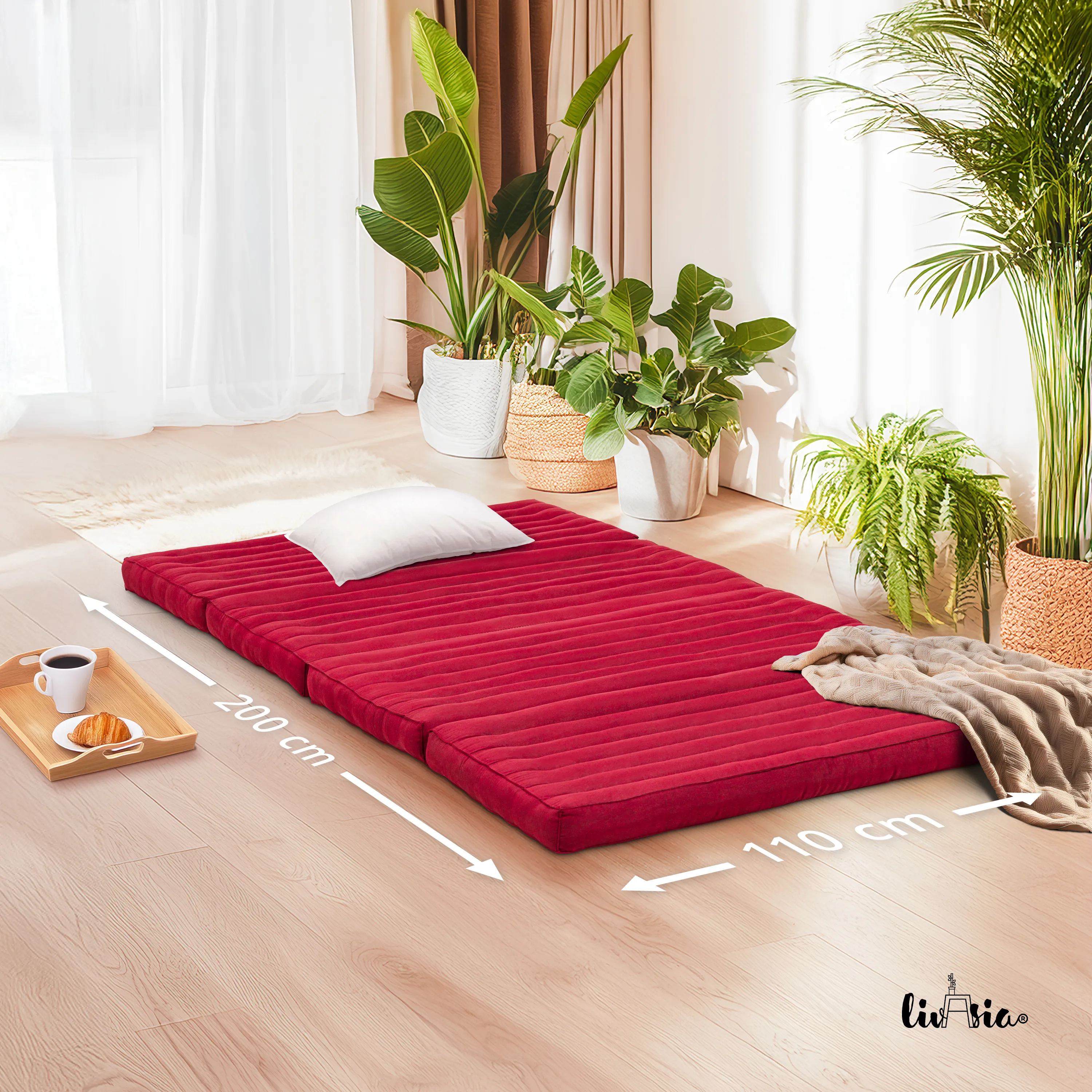 Matelas pliable en kapok, 110 cm de large, Basic