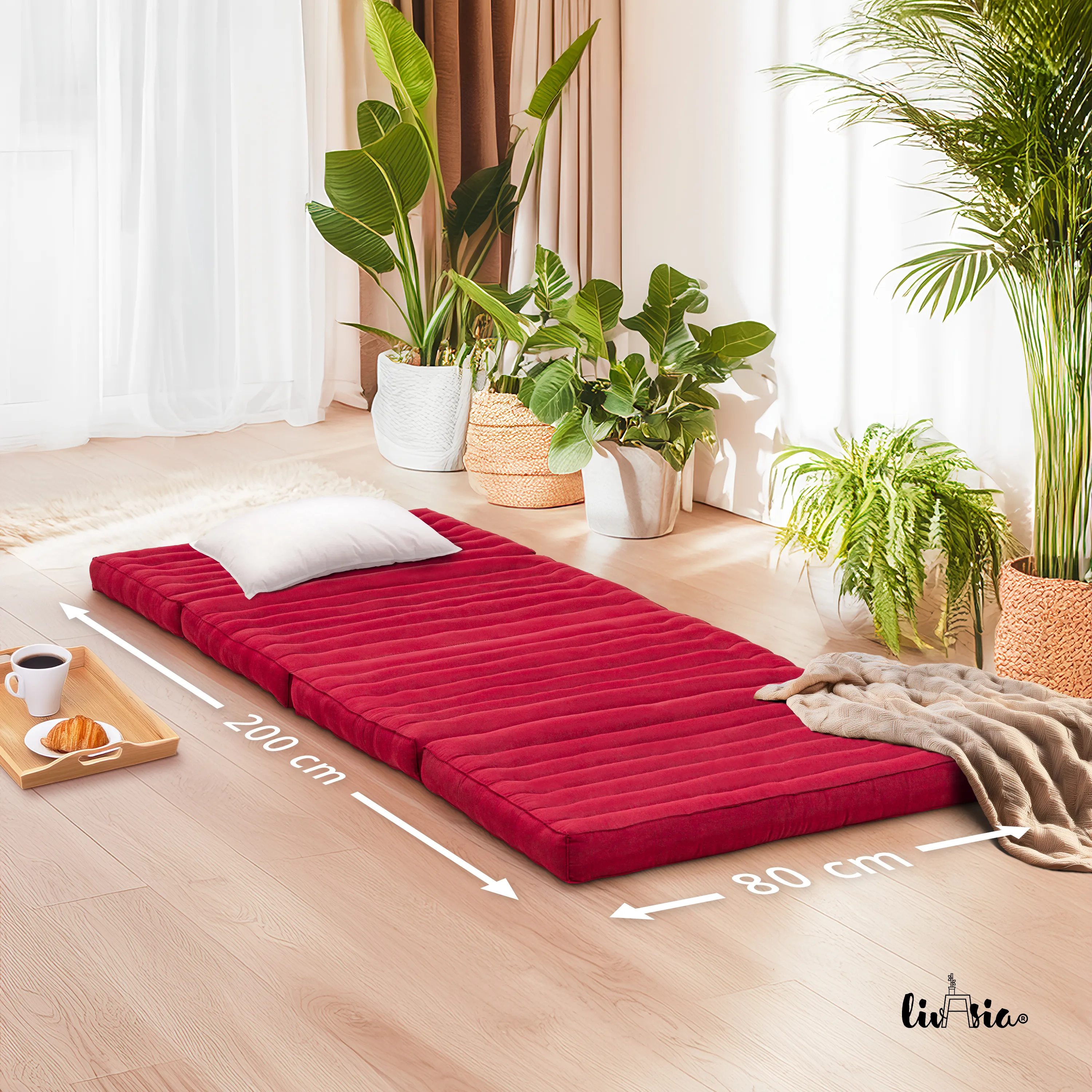 Matelas pliable en kapok, 80 cm de large, Basic
